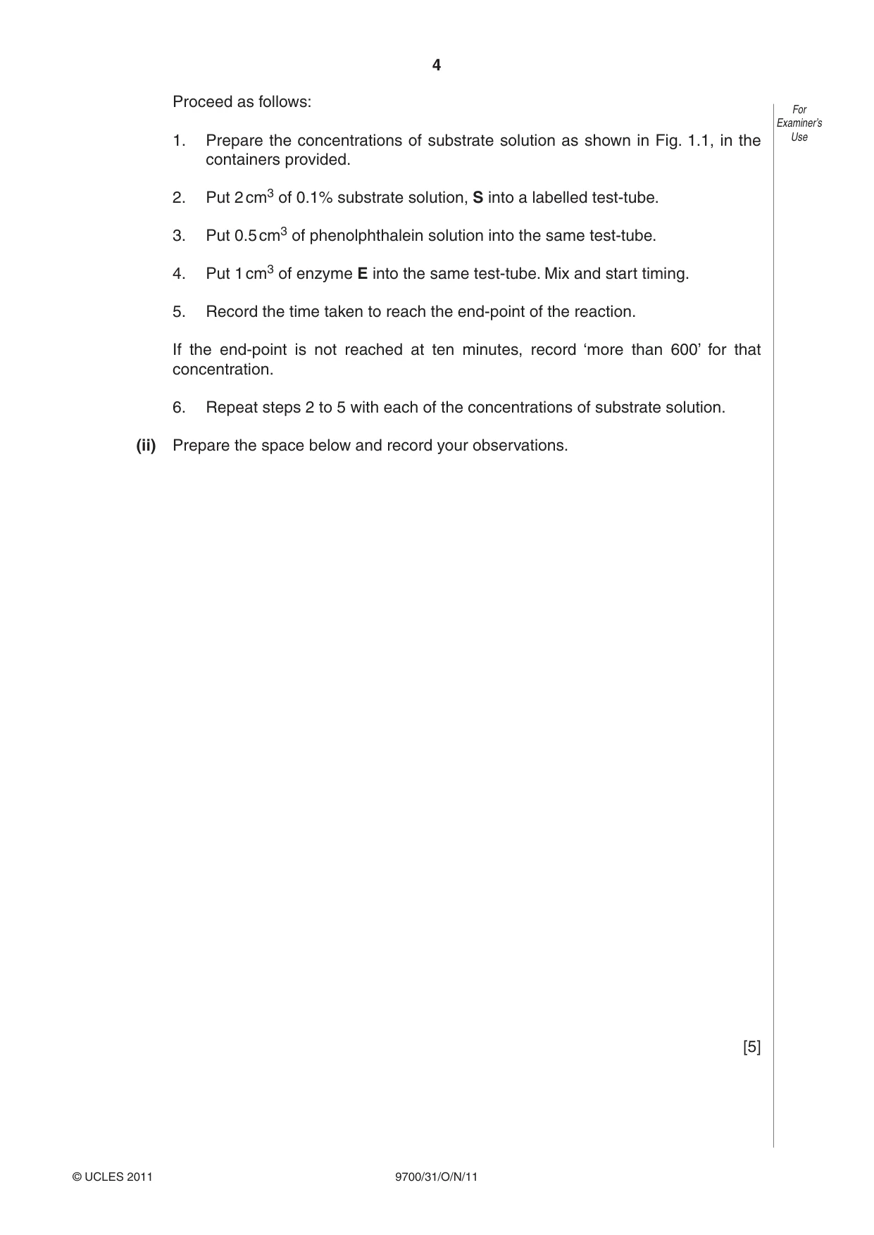 Cambridge A Level Biology 9700 2011 Oct/Nov Paper 3 · Variant 1 question paper, page 4 of 12