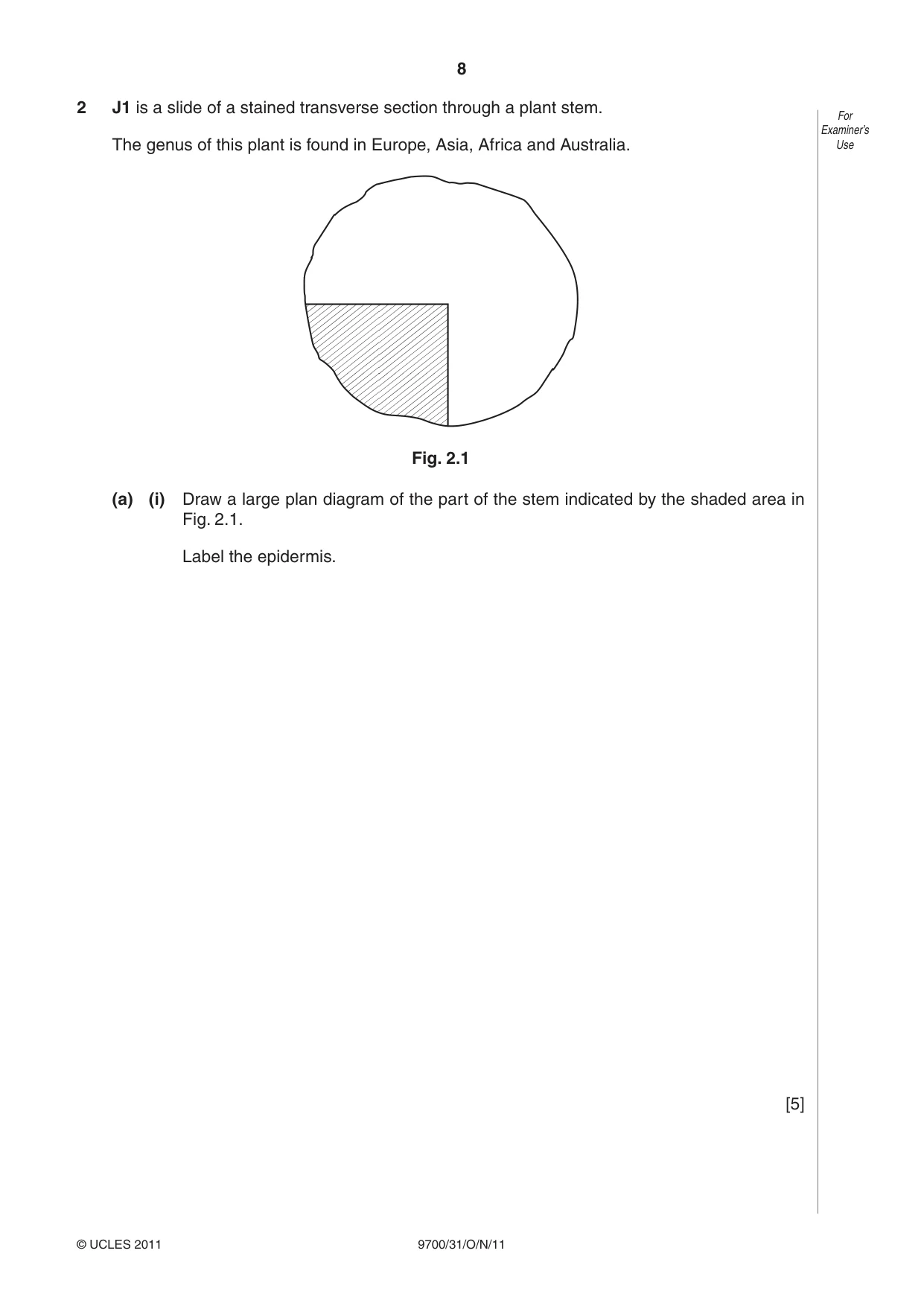 Cambridge A Level Biology 9700 2011 Oct/Nov Paper 3 · Variant 1 question paper, page 8 of 12