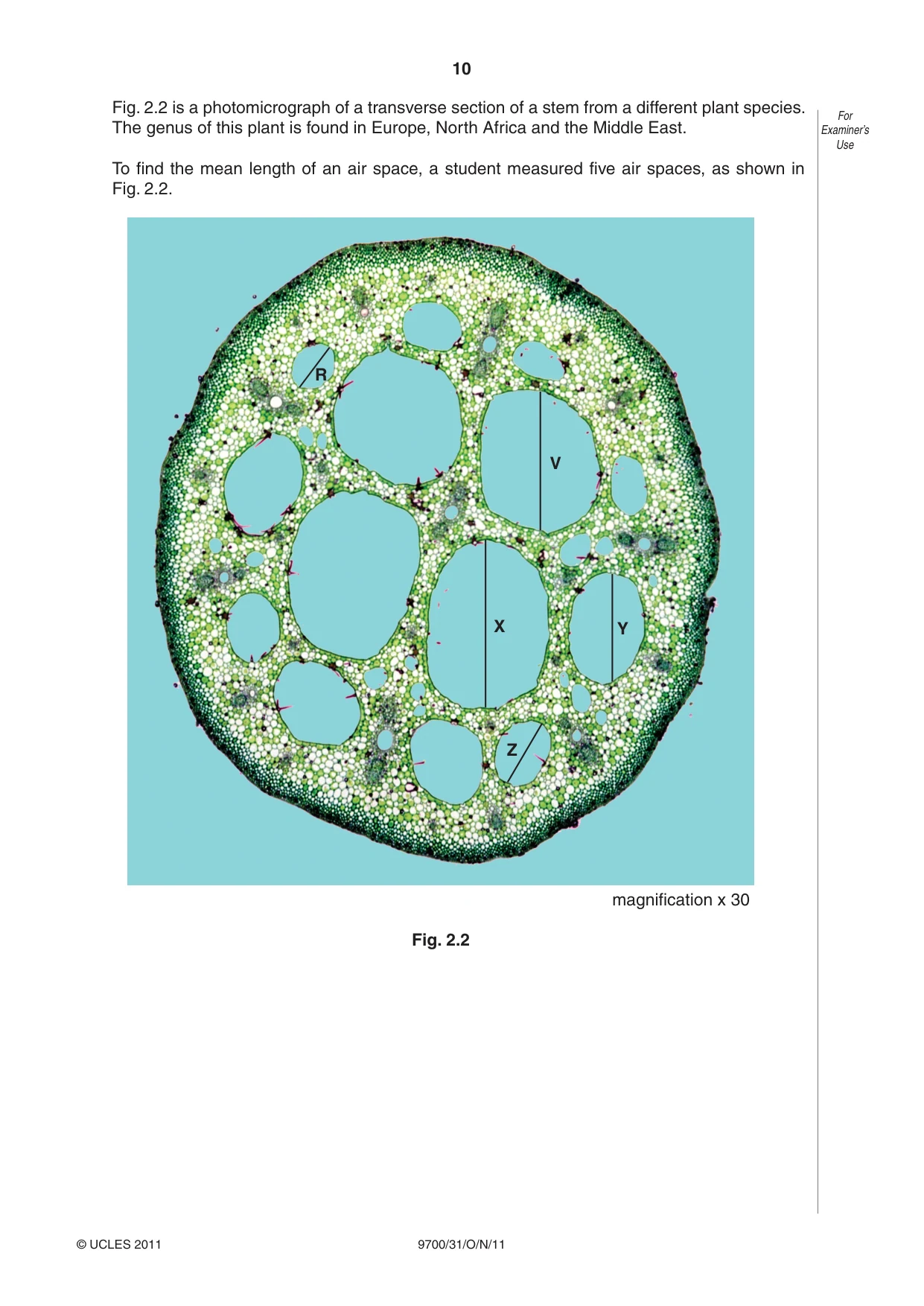 Cambridge A Level Biology 9700 2011 Oct/Nov Paper 3 · Variant 1 question paper, page 10 of 12