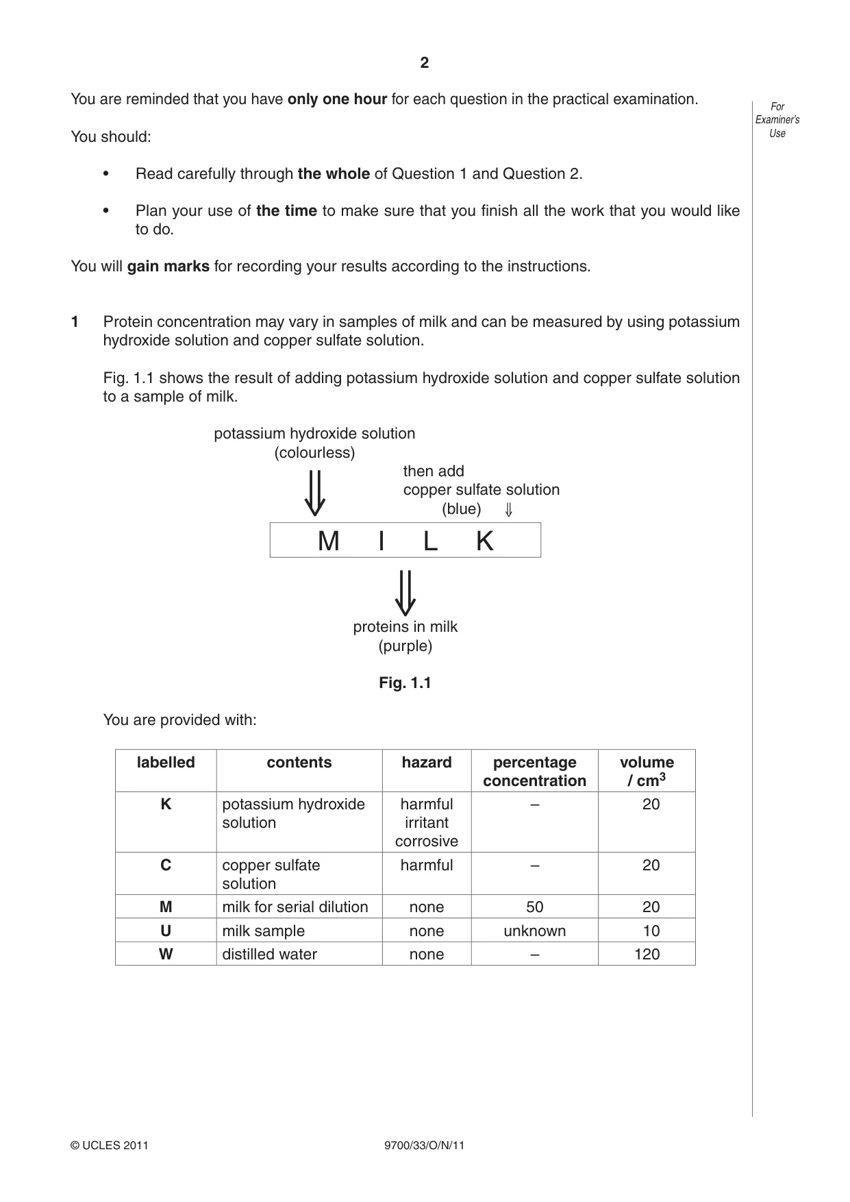 Cambridge A Level Biology 9700 2011 Oct/Nov Paper 3 · Variant 3 question paper, page 2 of 16