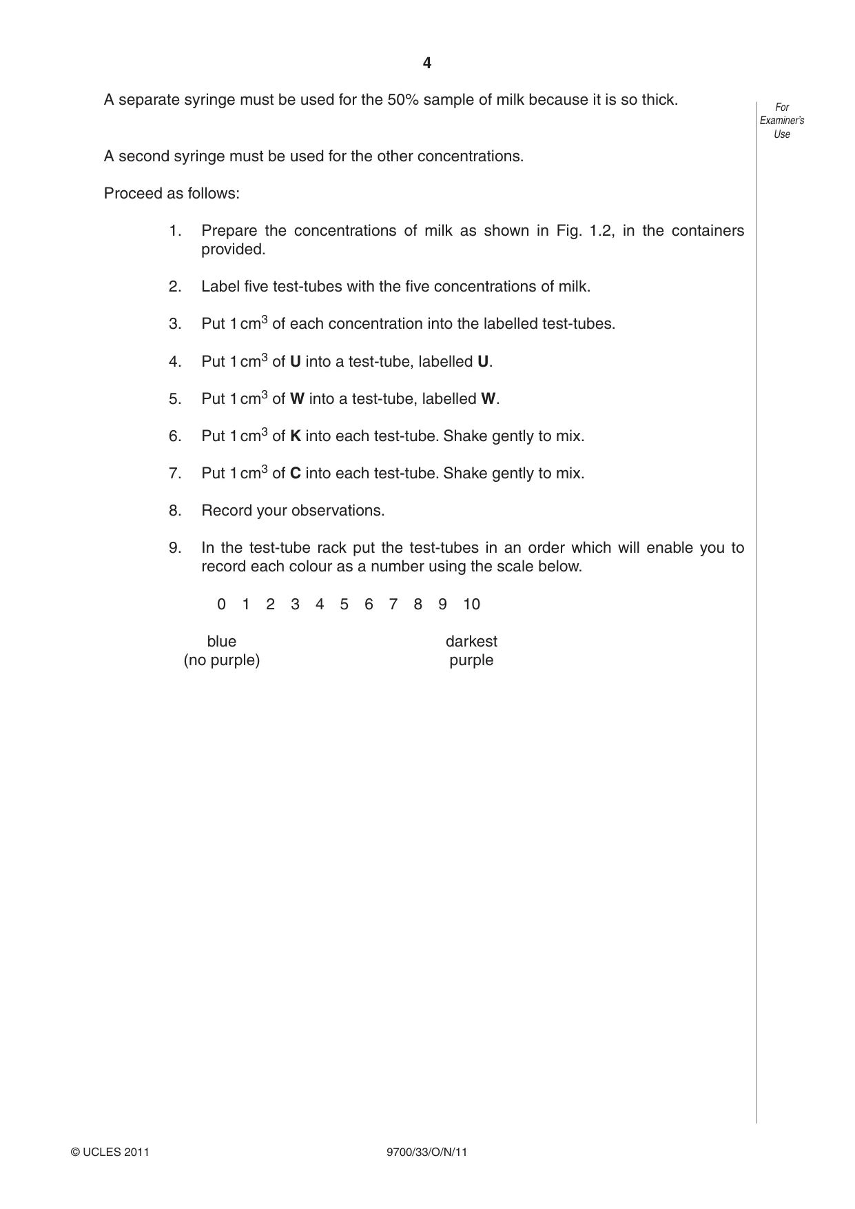 Cambridge A Level Biology 9700 2011 Oct/Nov Paper 3 · Variant 3 question paper, page 4 of 16