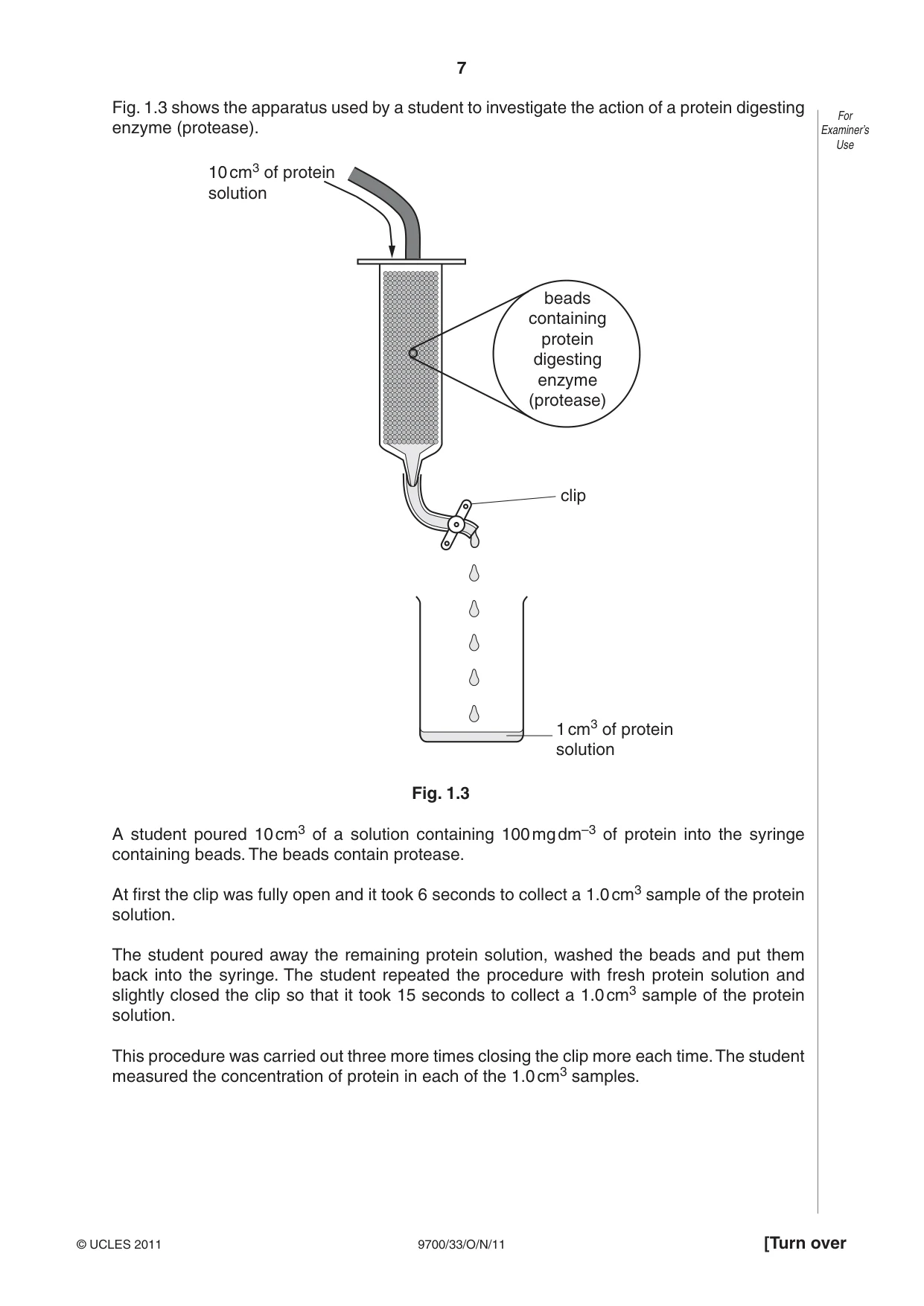 Cambridge A Level Biology 9700 2011 Oct/Nov Paper 3 · Variant 3 question paper, page 7 of 16