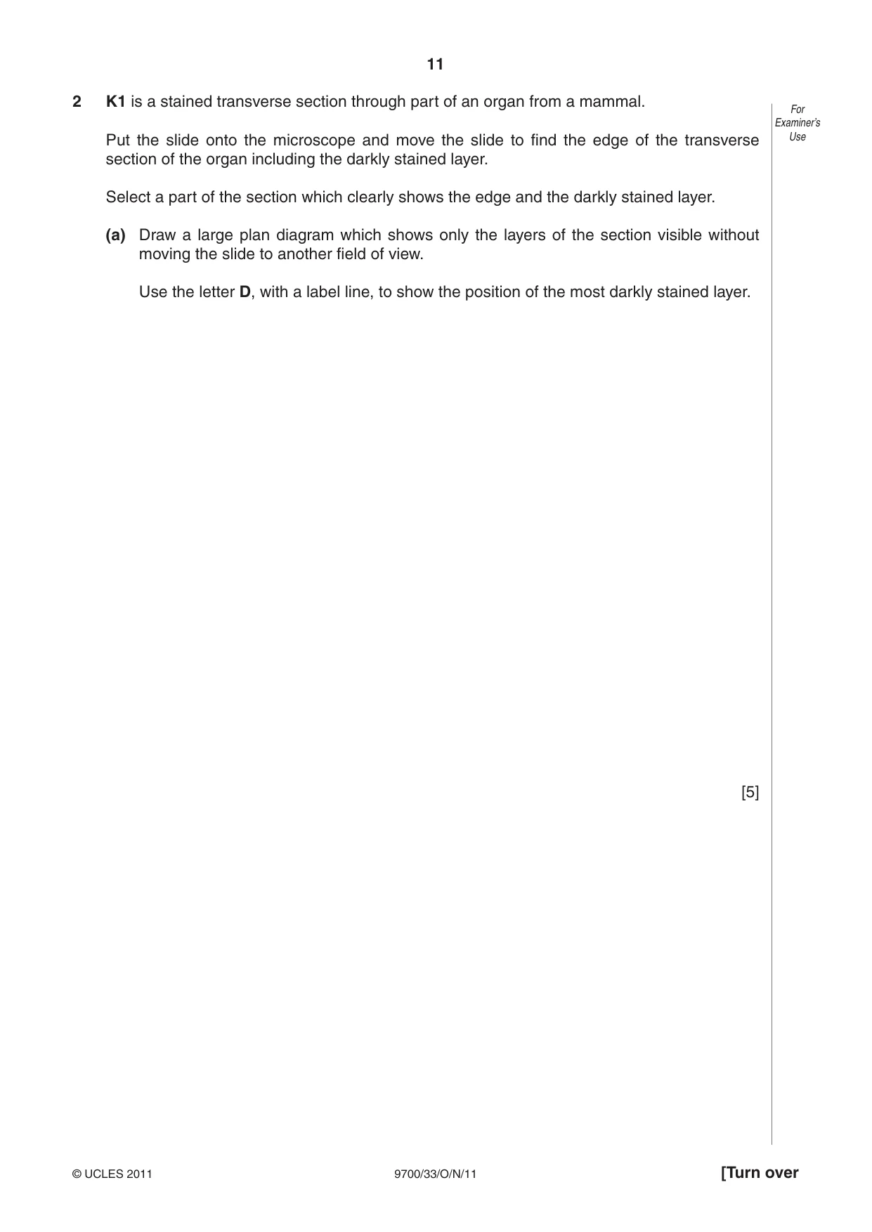 Cambridge A Level Biology 9700 2011 Oct/Nov Paper 3 · Variant 3 question paper, page 11 of 16