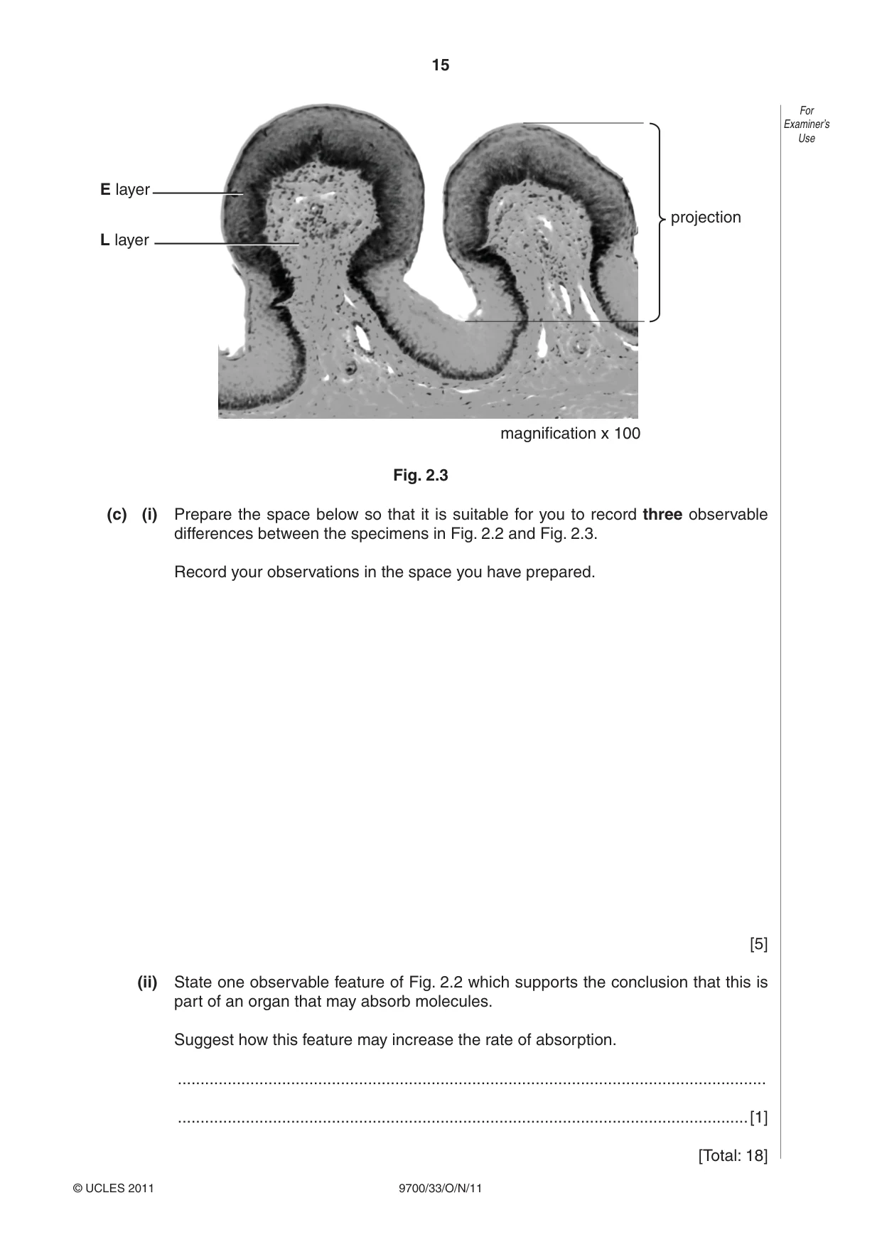 Cambridge A Level Biology 9700 2011 Oct/Nov Paper 3 · Variant 3 question paper, page 15 of 16