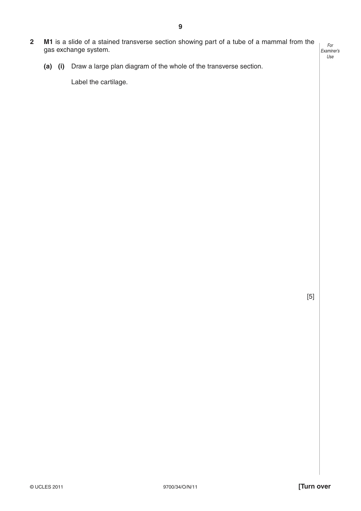 Cambridge A Level Biology 9700 2011 Oct/Nov Paper 3 · Variant 4 question paper, page 9 of 12