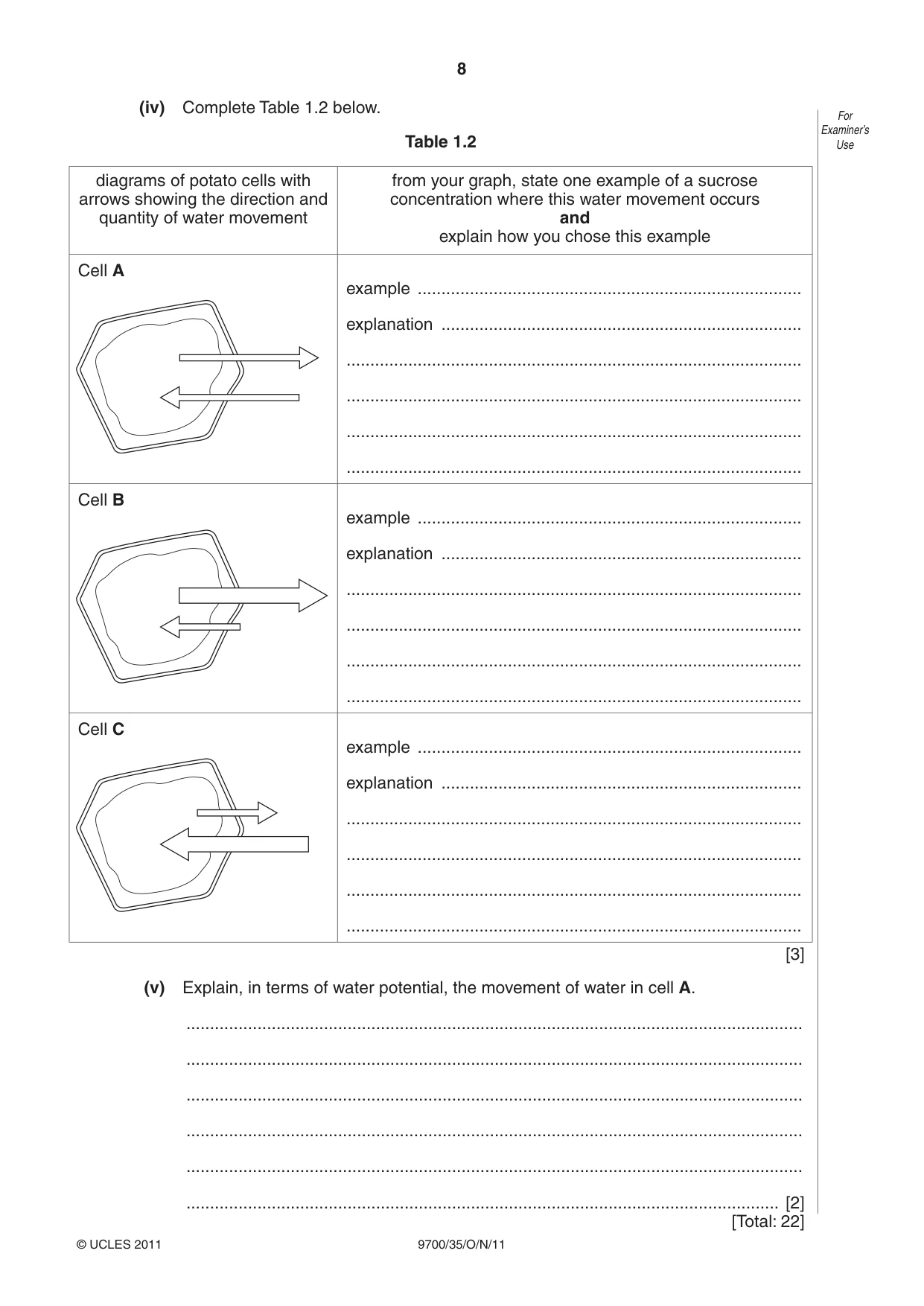 Cambridge A Level Biology 9700 2011 Oct/Nov Paper 3 · Variant 5 question paper, page 8 of 12