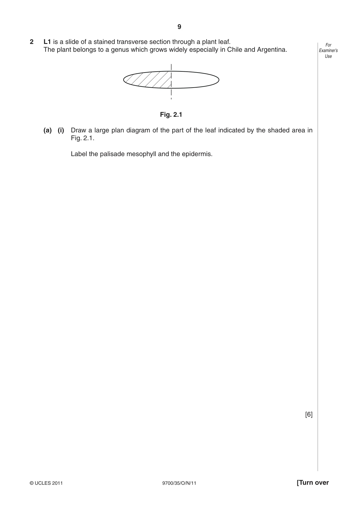 Cambridge A Level Biology 9700 2011 Oct/Nov Paper 3 · Variant 5 question paper, page 9 of 12