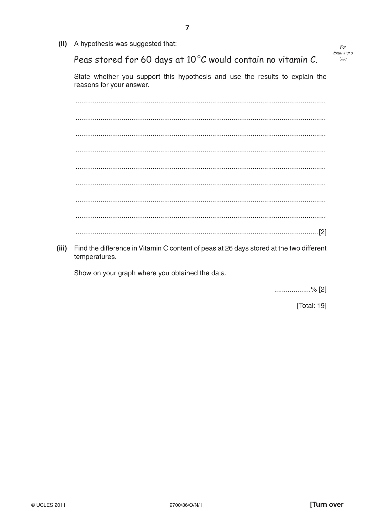 Cambridge A Level Biology 9700 2011 Oct/Nov Paper 3 · Variant 6 question paper, page 7 of 12