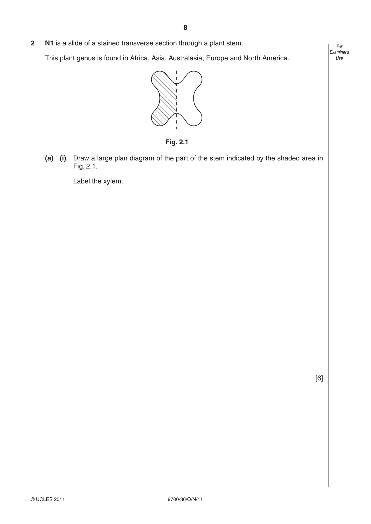 Cambridge A Level Biology 9700 2011 Oct/Nov Paper 3 · Variant 6 question paper, page 8 of 12