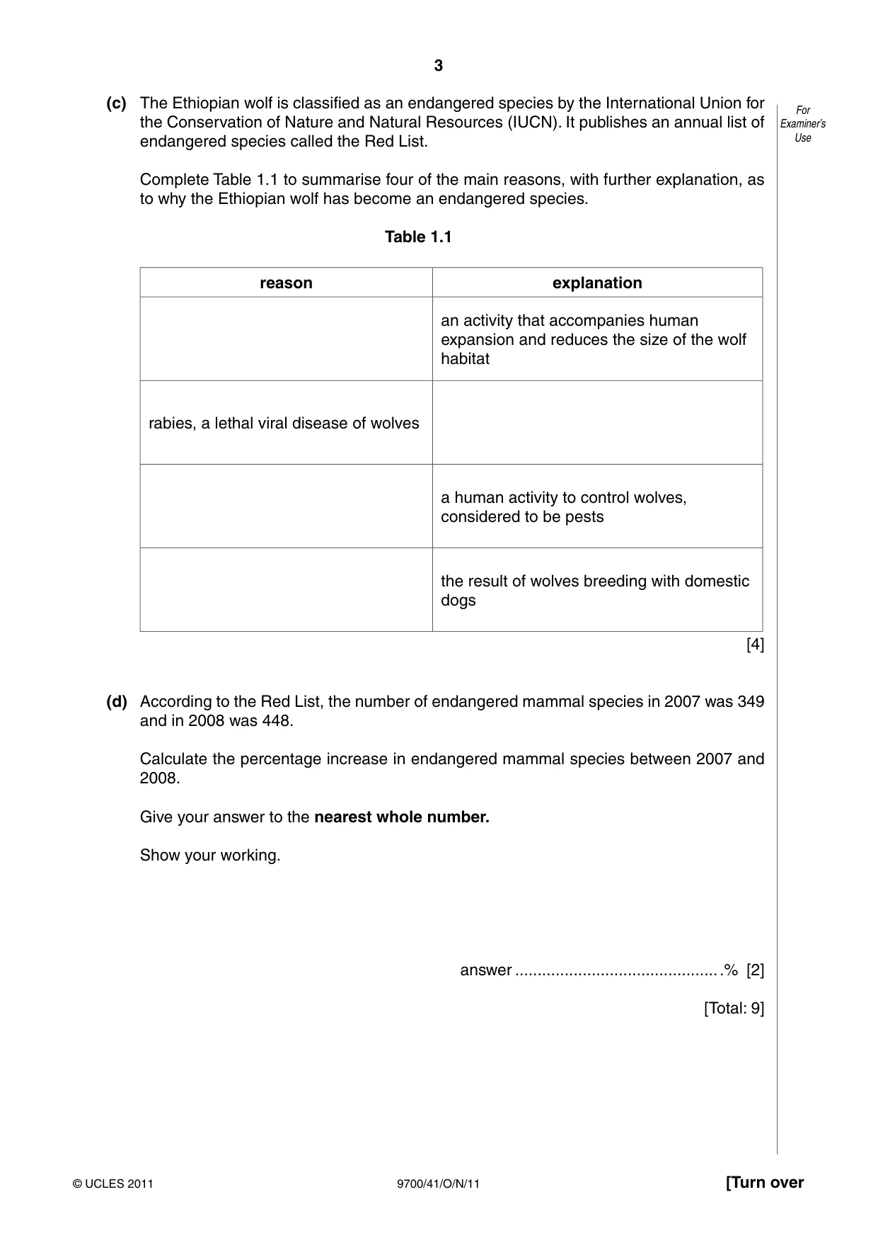 Cambridge A Level Biology 9700 2011 Oct/Nov Paper 4 · Variant 1 question paper, page 3 of 24