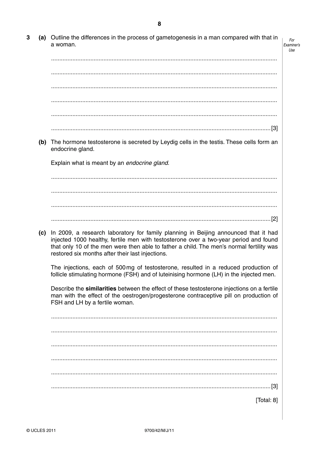 Cambridge A Level Biology 9700 2011 Oct/Nov Paper 4 · Variant 2 question paper, page 8 of 24