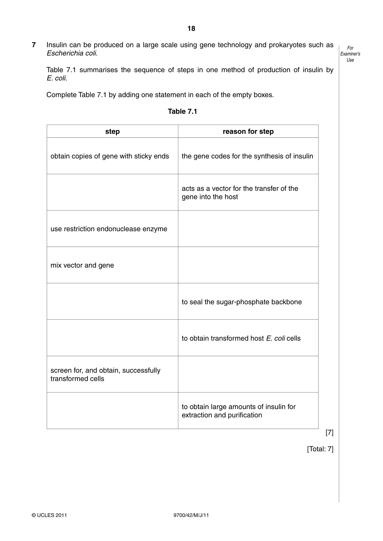 Cambridge A Level Biology 9700 2011 Oct/Nov Paper 4 · Variant 2 question paper, page 18 of 24