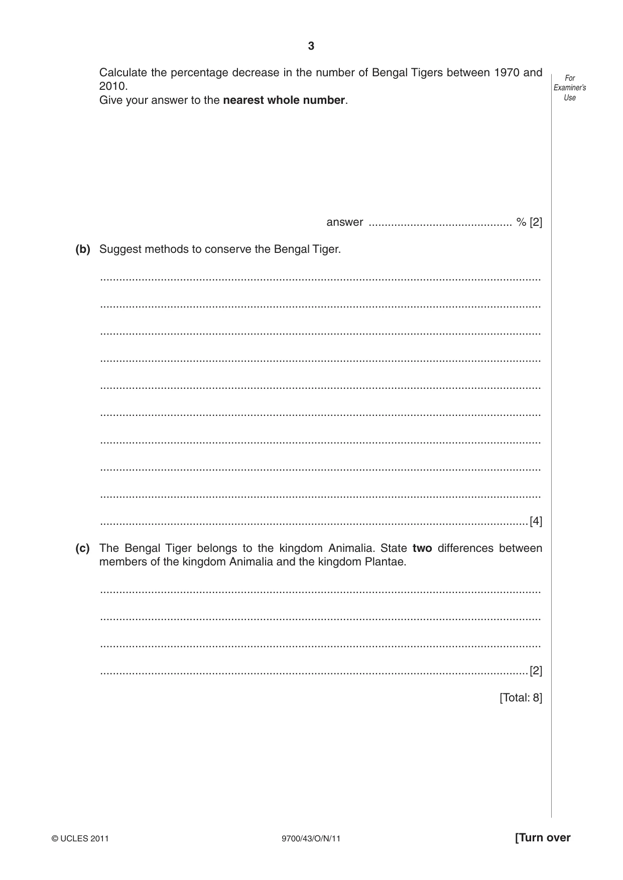 Cambridge A Level Biology 9700 2011 Oct/Nov Paper 4 · Variant 3 question paper, page 3 of 24