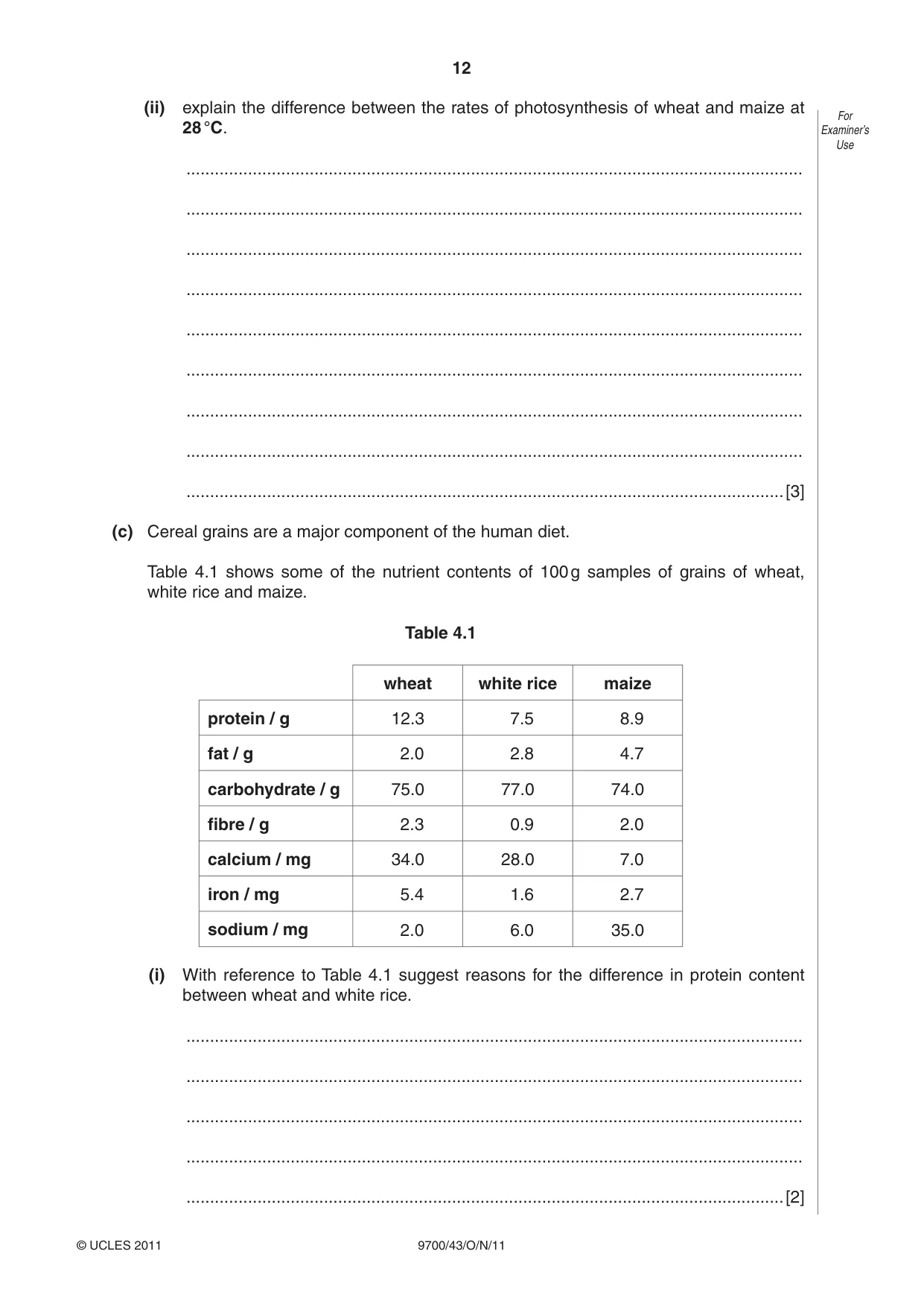 Cambridge A Level Biology 9700 2011 Oct/Nov Paper 4 · Variant 3 question paper, page 12 of 24