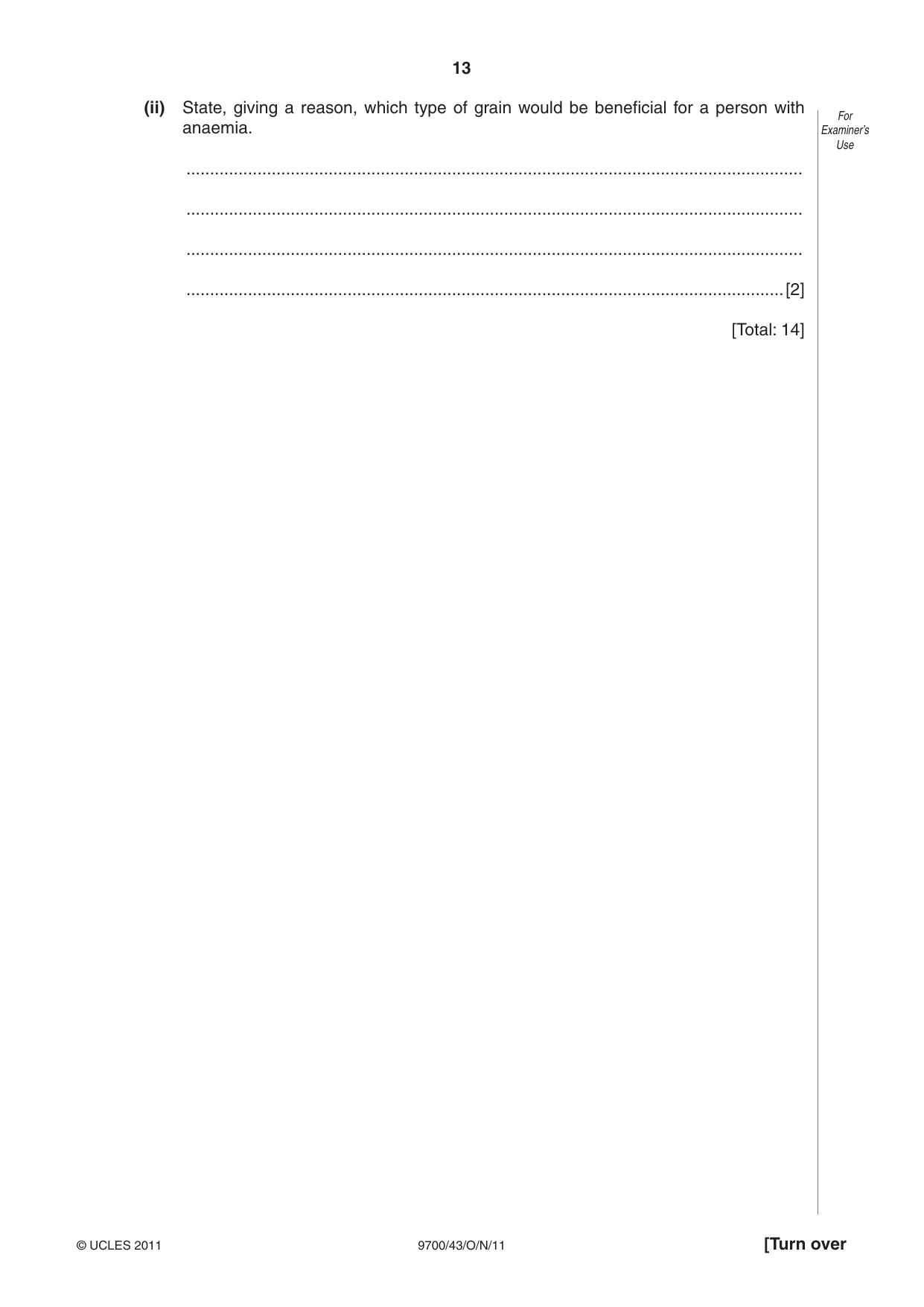 Cambridge A Level Biology 9700 2011 Oct/Nov Paper 4 · Variant 3 question paper, page 13 of 24
