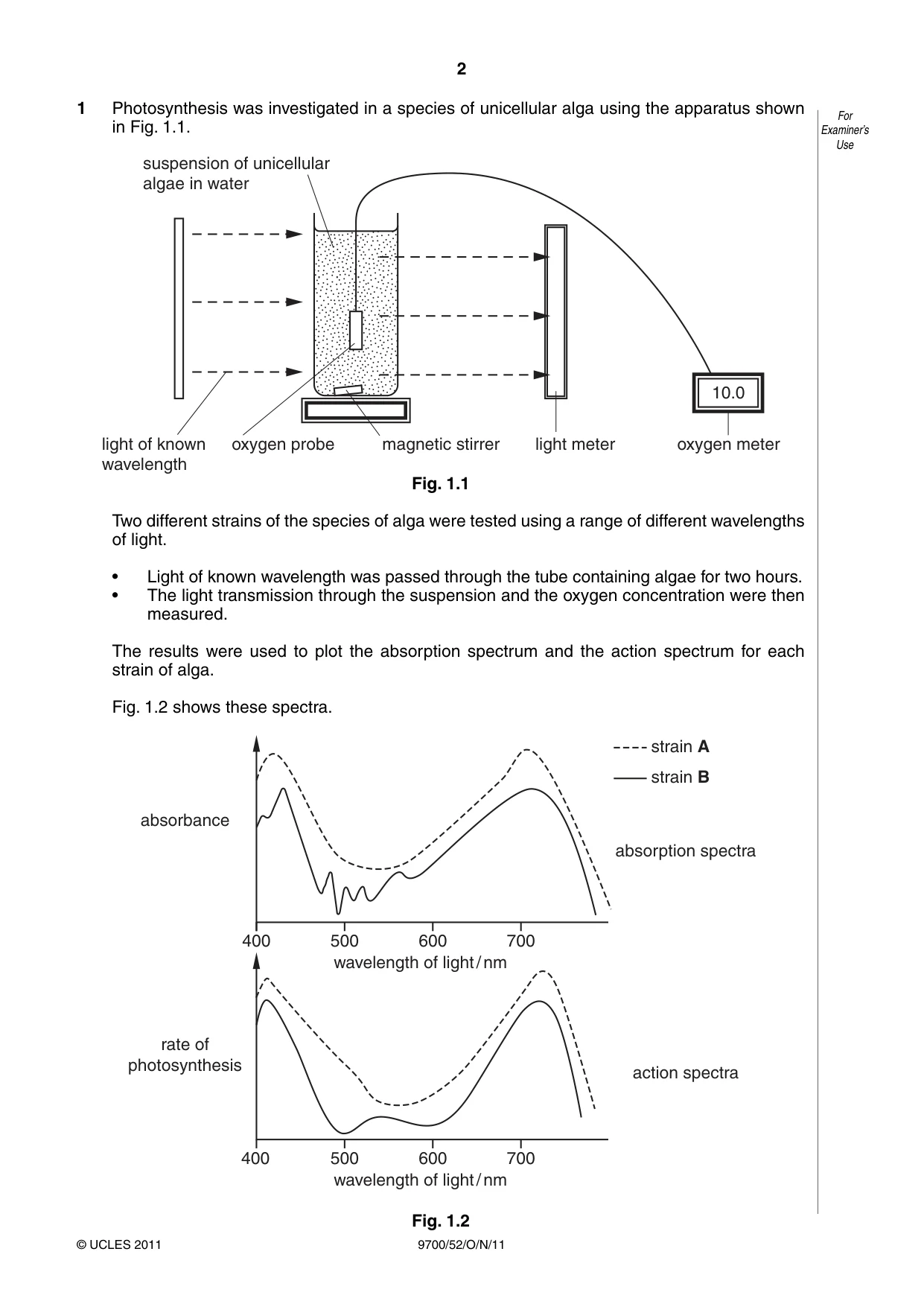 Cambridge A Level Biology 9700 2011 Oct/Nov Paper 5 · Variant 2 question paper, page 2 of 8