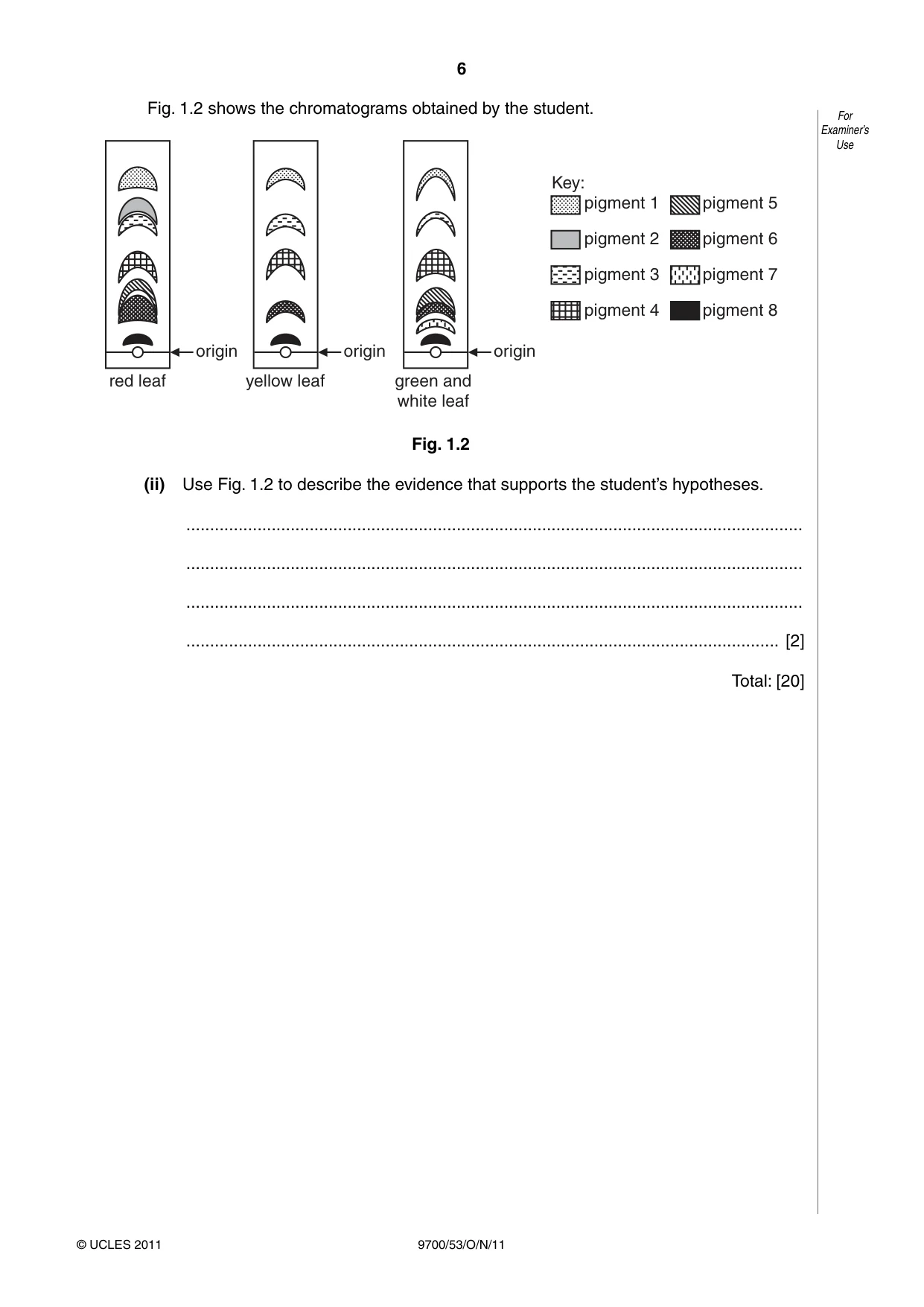Cambridge A Level Biology 9700 2011 Oct/Nov Paper 5 · Variant 3 question paper, page 6 of 12