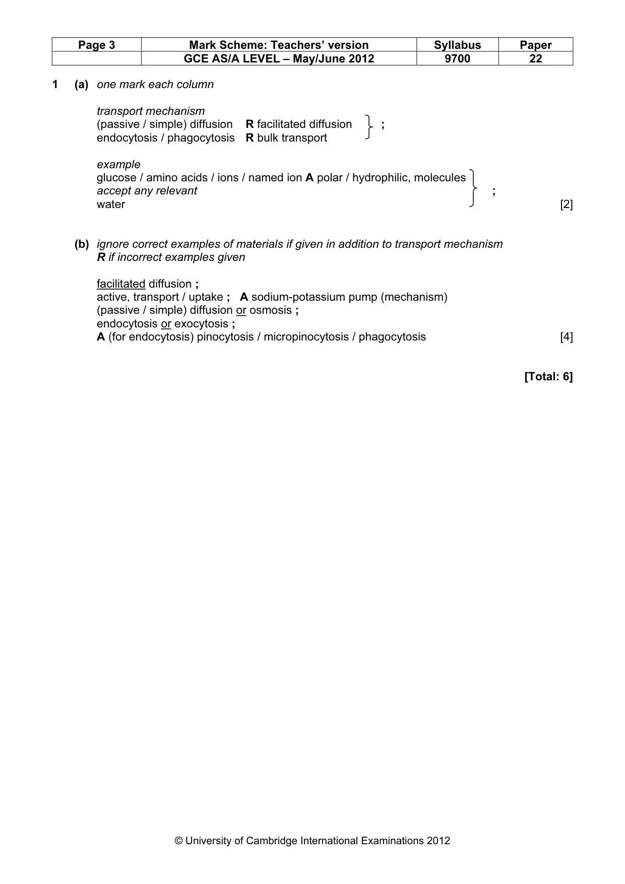Mark scheme, page 3 of 10