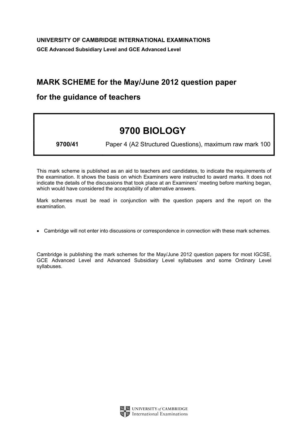 Mark scheme, page 1 of 16