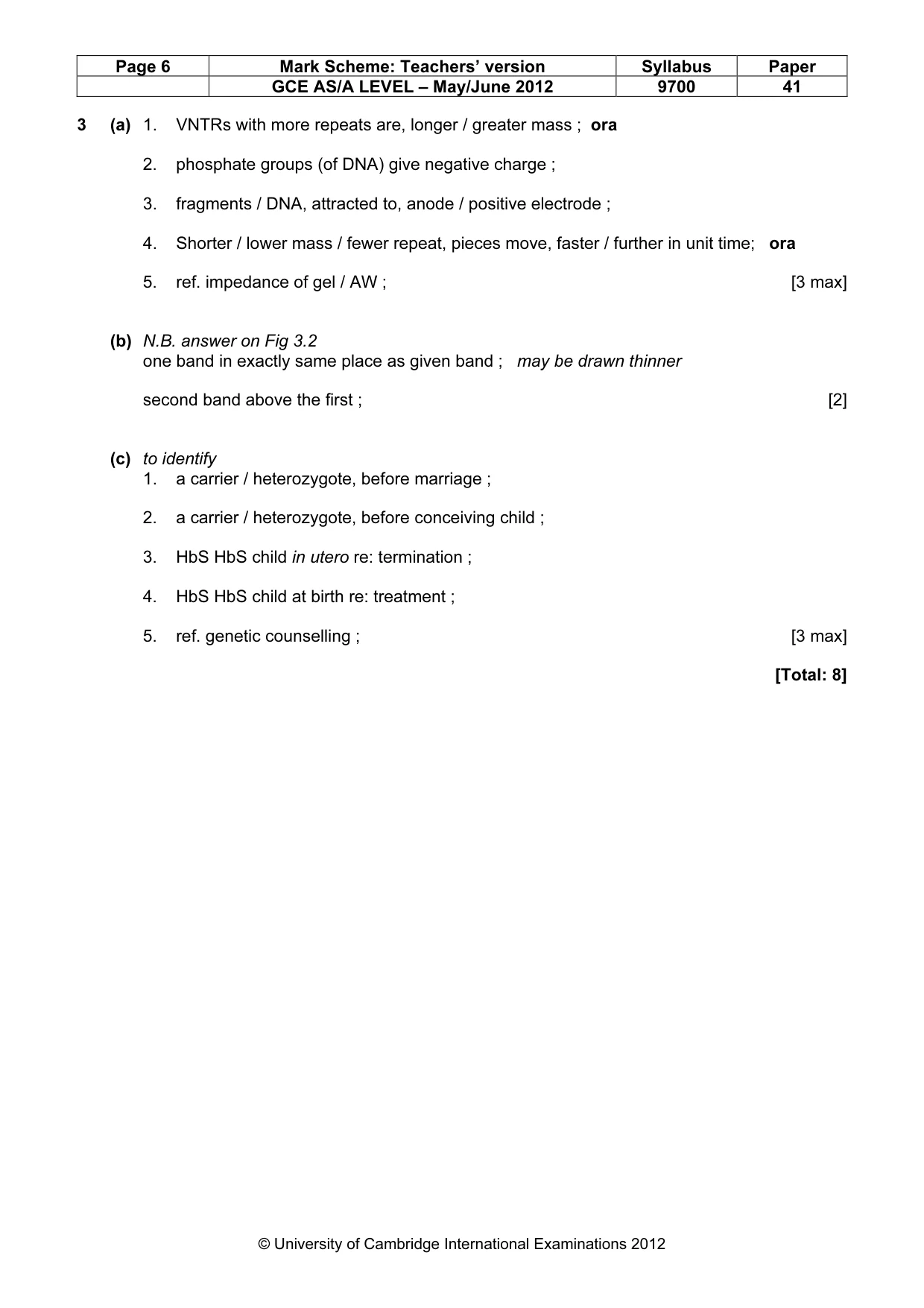 Mark scheme, page 6 of 16