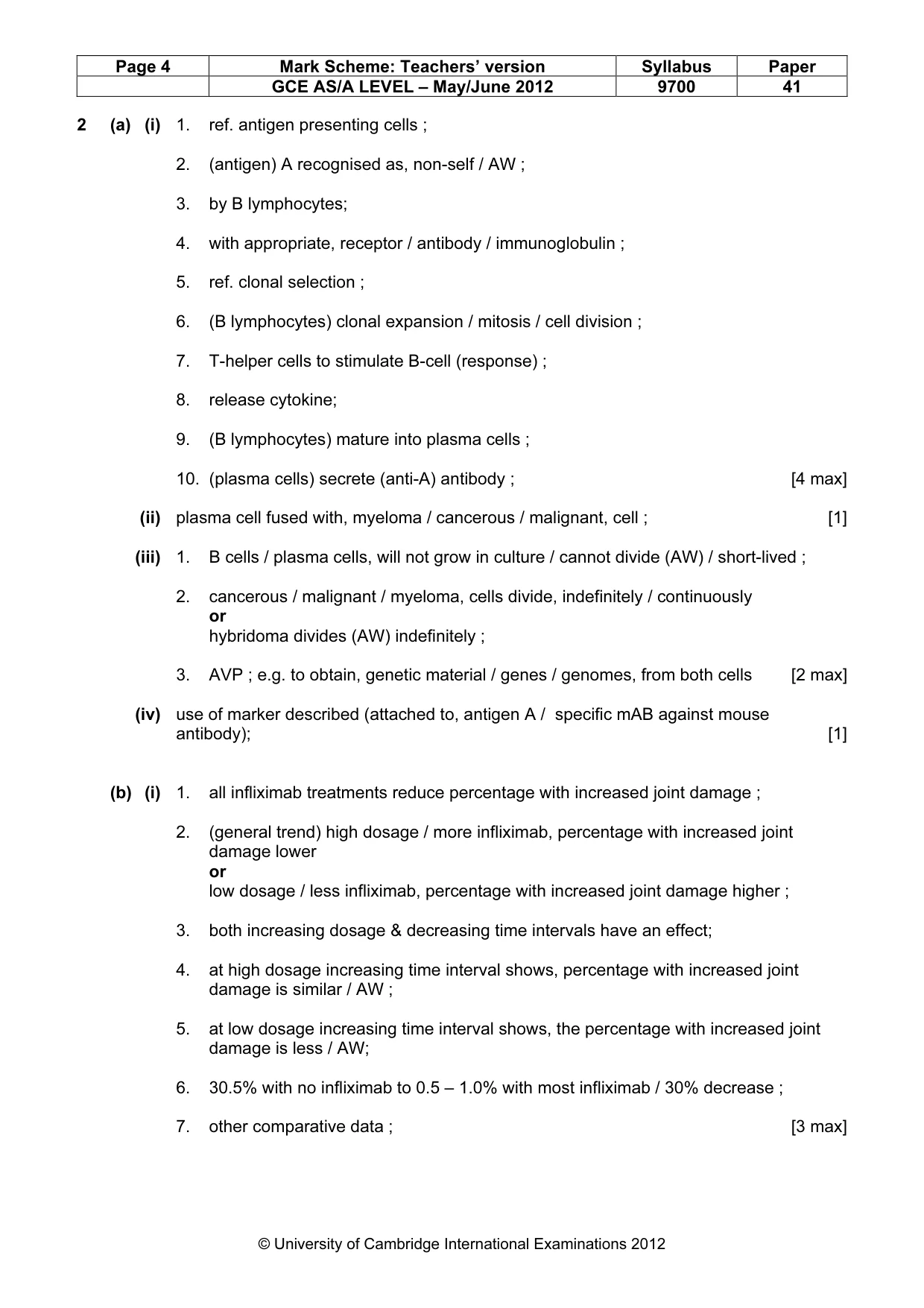 Mark scheme, page 4 of 16