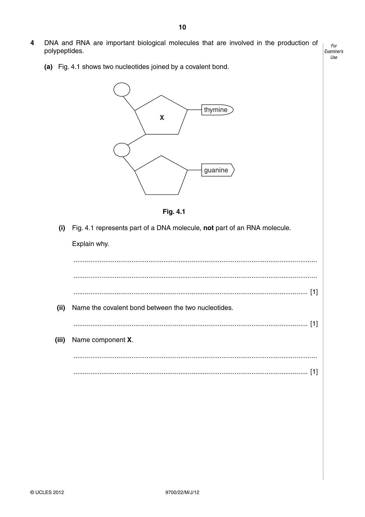 Cambridge A Level Biology 9700 2012 May/June Paper 2 · Variant 2 question paper, page 10 of 16