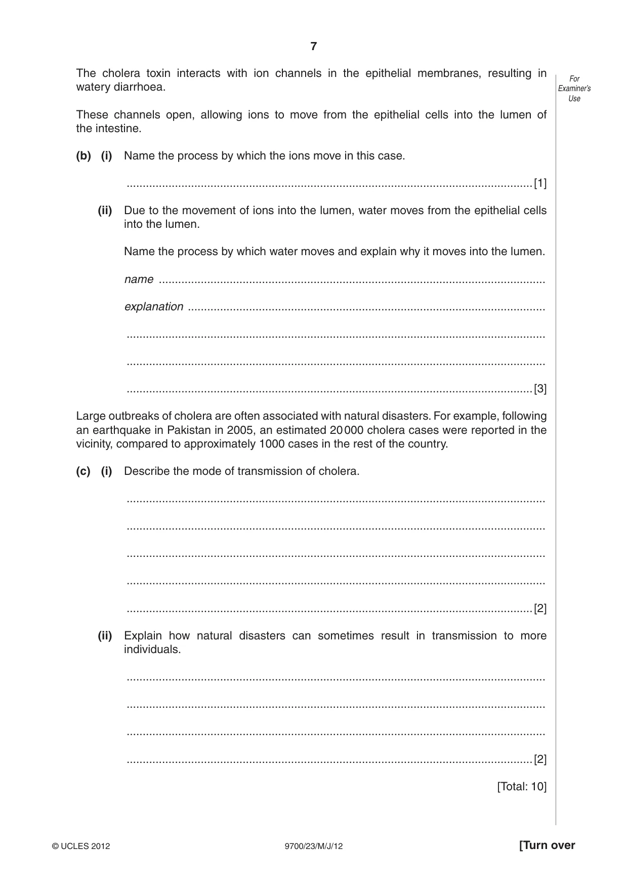 Cambridge A Level Biology 9700 2012 May/June Paper 2 · Variant 3 question paper, page 7 of 16