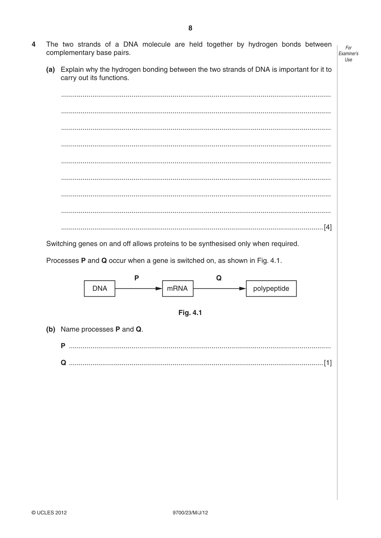 Cambridge A Level Biology 9700 2012 May/June Paper 2 · Variant 3 question paper, page 8 of 16