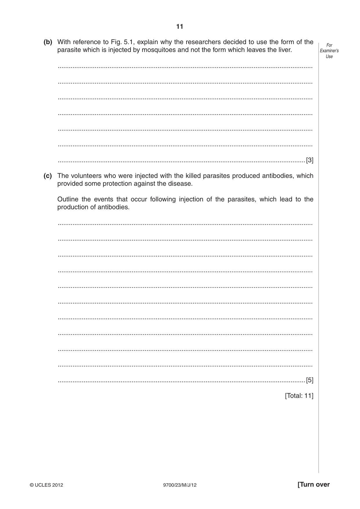 Cambridge A Level Biology 9700 2012 May/June Paper 2 · Variant 3 question paper, page 11 of 16