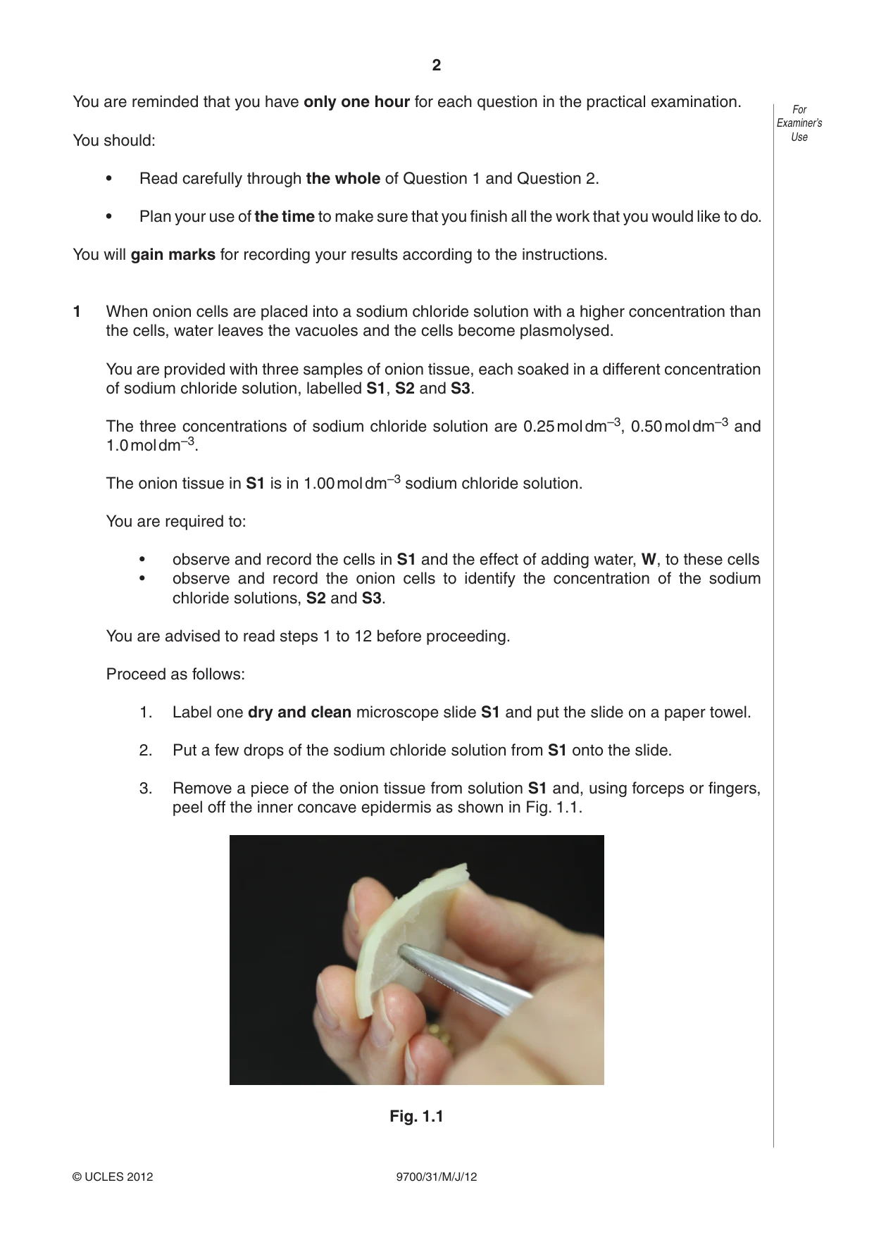 Cambridge A Level Biology 9700 2012 May/June Paper 3 · Variant 1 question paper, page 2 of 12