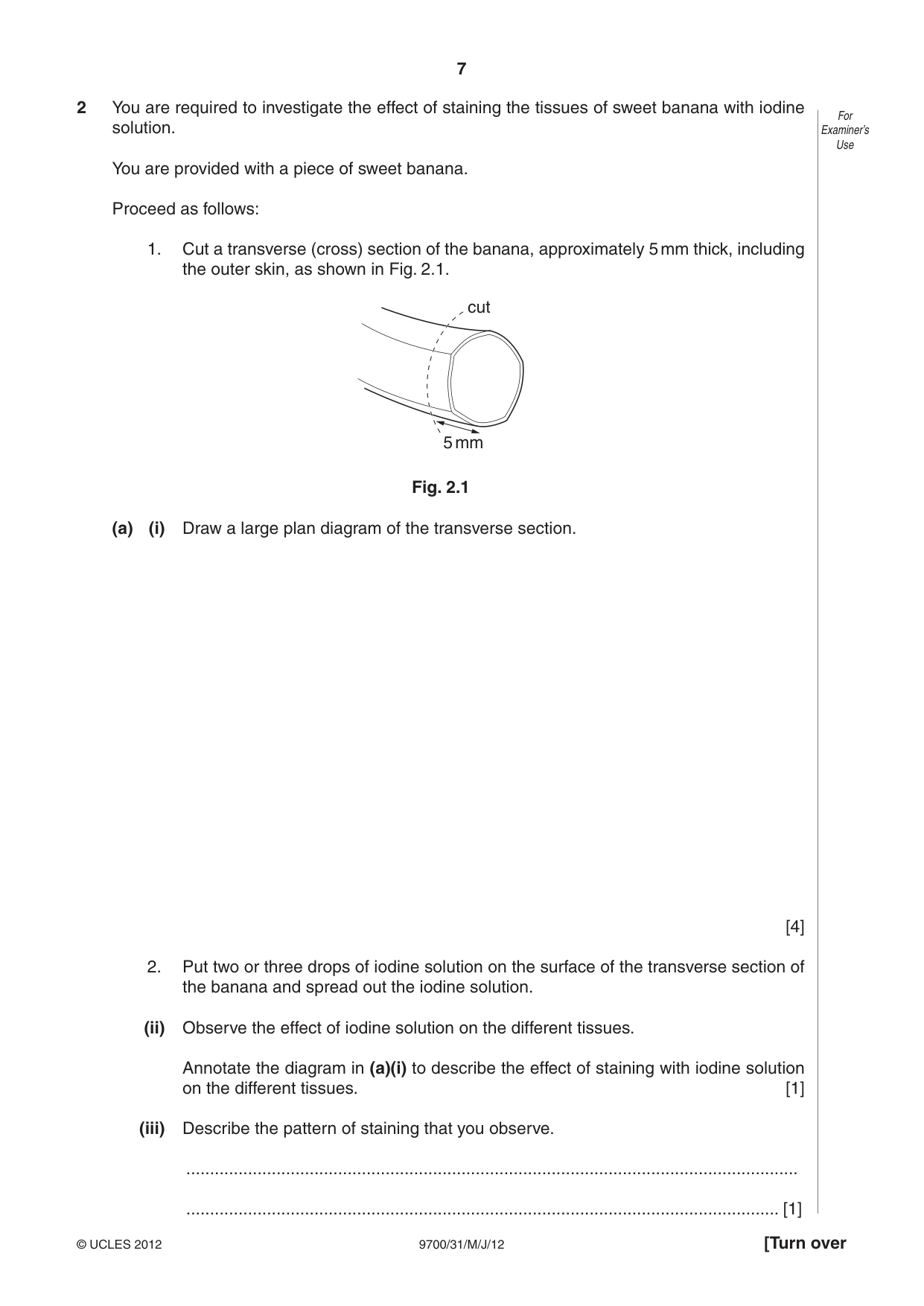 Cambridge A Level Biology 9700 2012 May/June Paper 3 · Variant 1 question paper, page 7 of 12