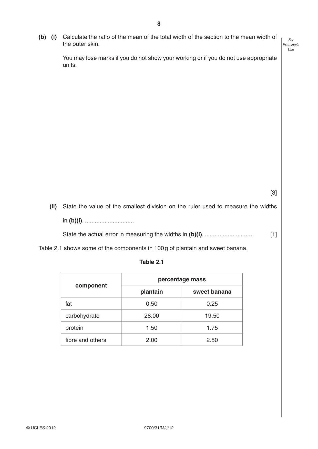 Cambridge A Level Biology 9700 2012 May/June Paper 3 · Variant 1 question paper, page 8 of 12
