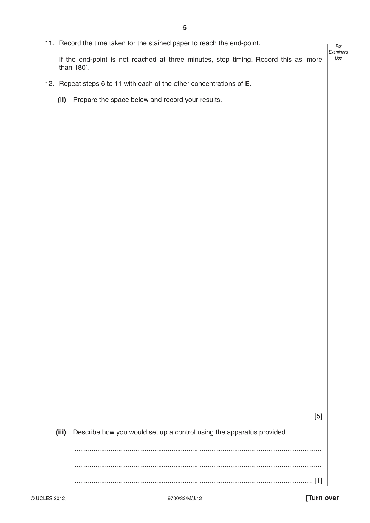Cambridge A Level Biology 9700 2012 May/June Paper 3 · Variant 2 question paper, page 5 of 16