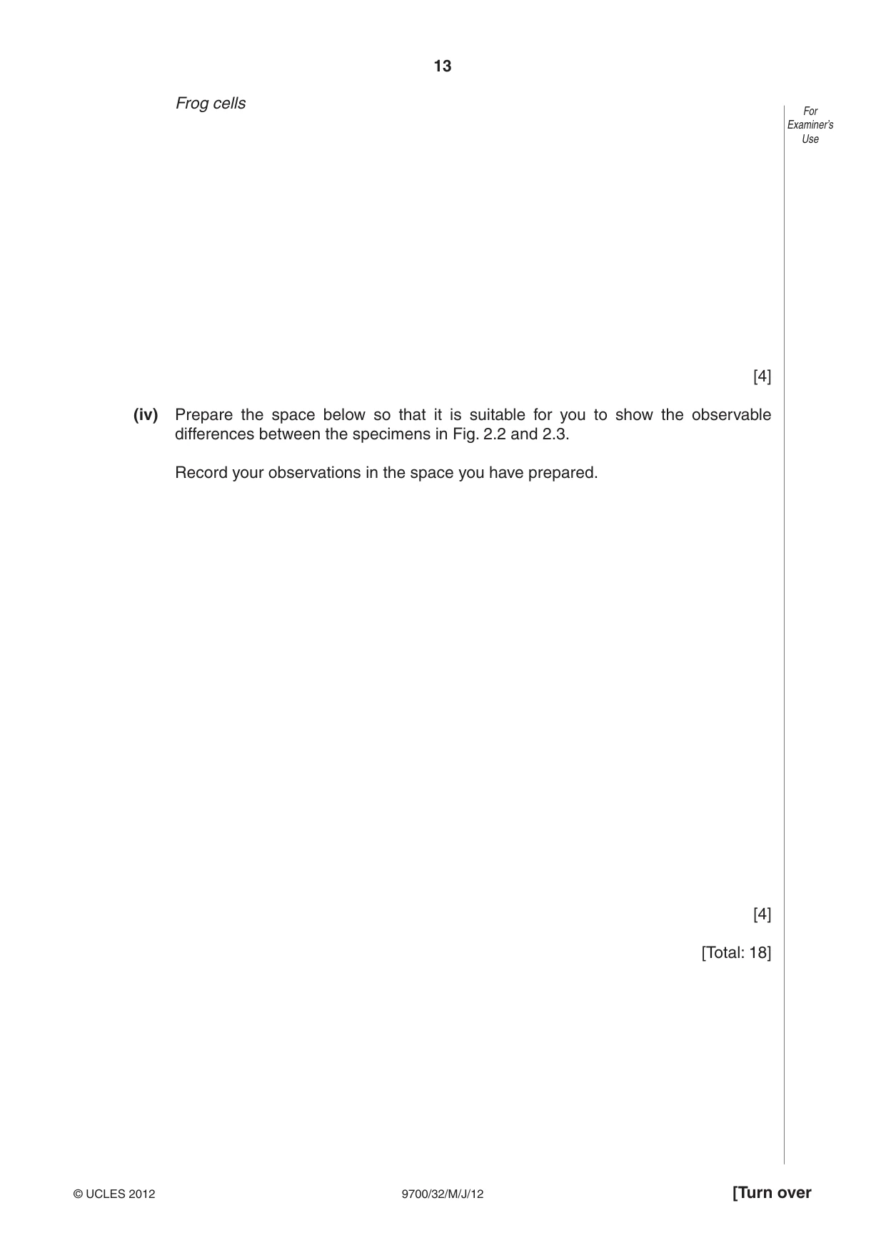 Cambridge A Level Biology 9700 2012 May/June Paper 3 · Variant 2 question paper, page 13 of 16
