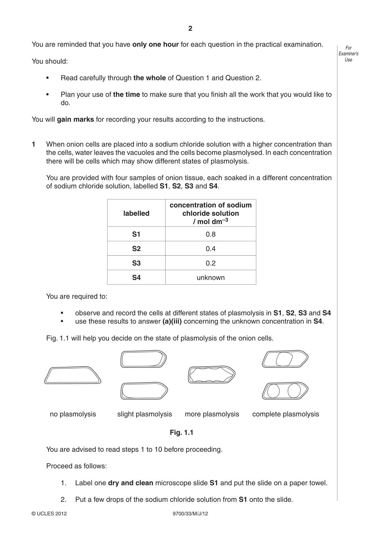 Cambridge A Level Biology 9700 2012 May/June Paper 3 · Variant 3 question paper, page 2 of 12