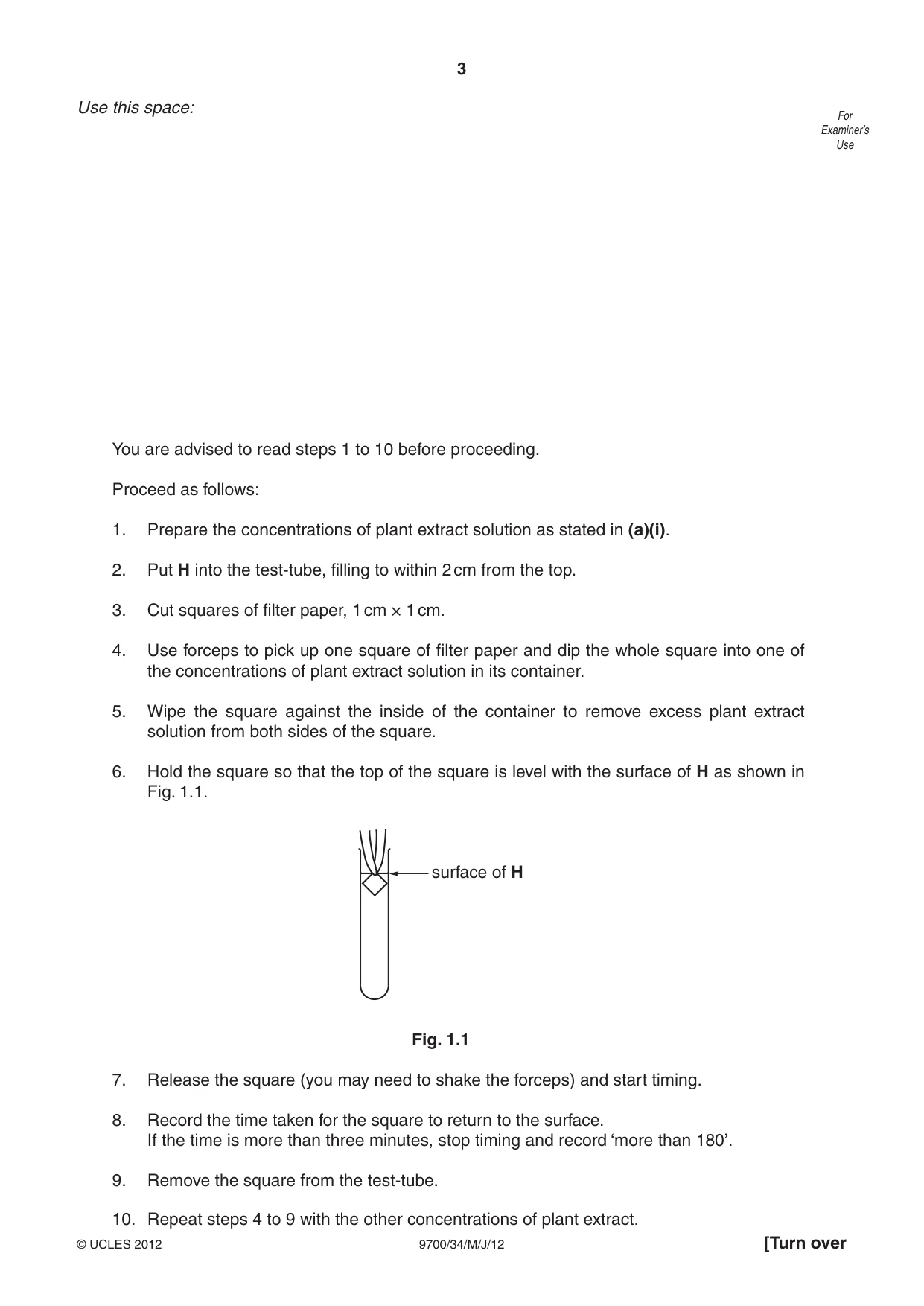 Cambridge A Level Biology 9700 2012 May/June Paper 3 · Variant 4 question paper, page 3 of 12