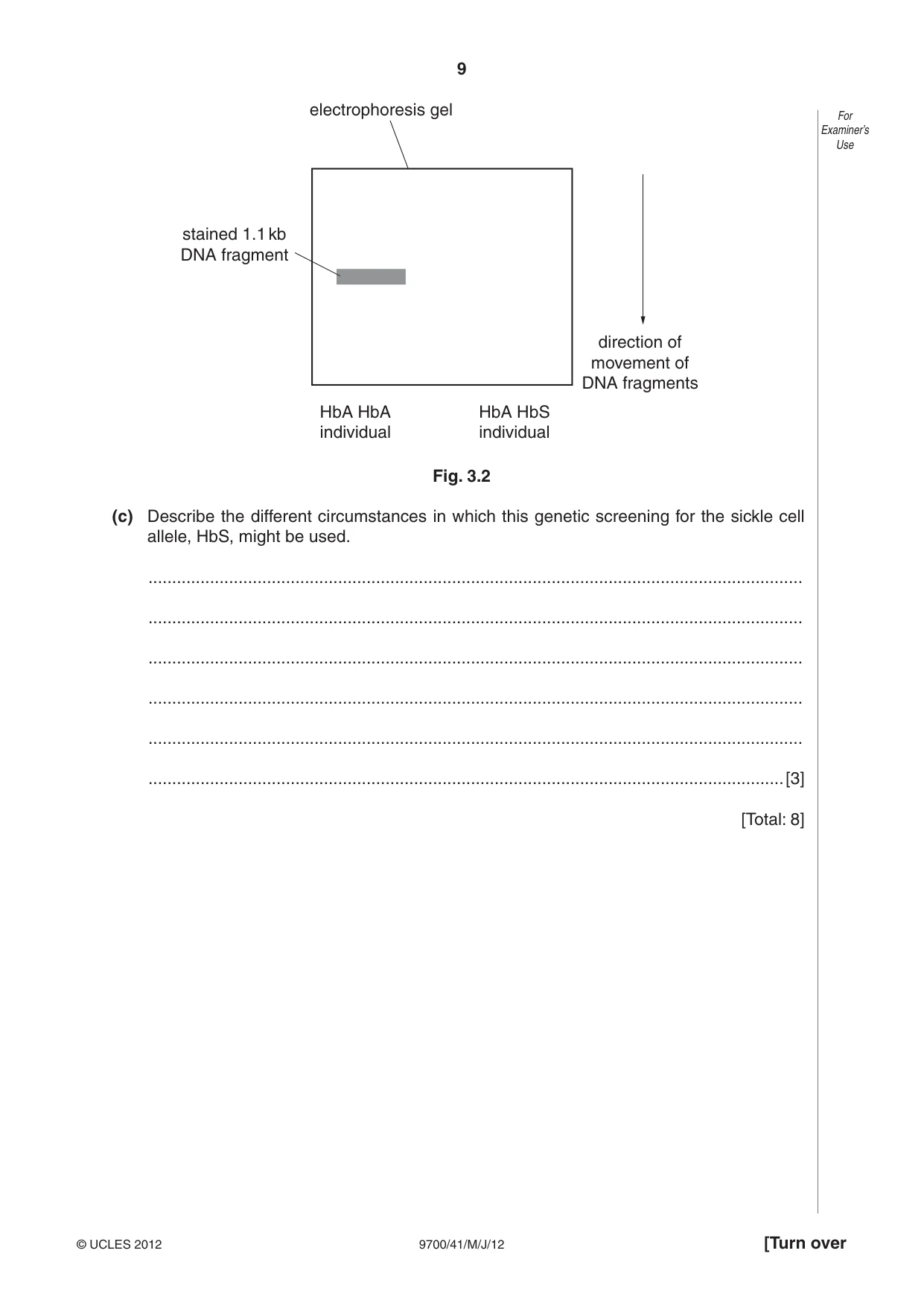 Cambridge A Level Biology 9700 2012 May/June Paper 4 · Variant 1 question paper, page 9 of 28