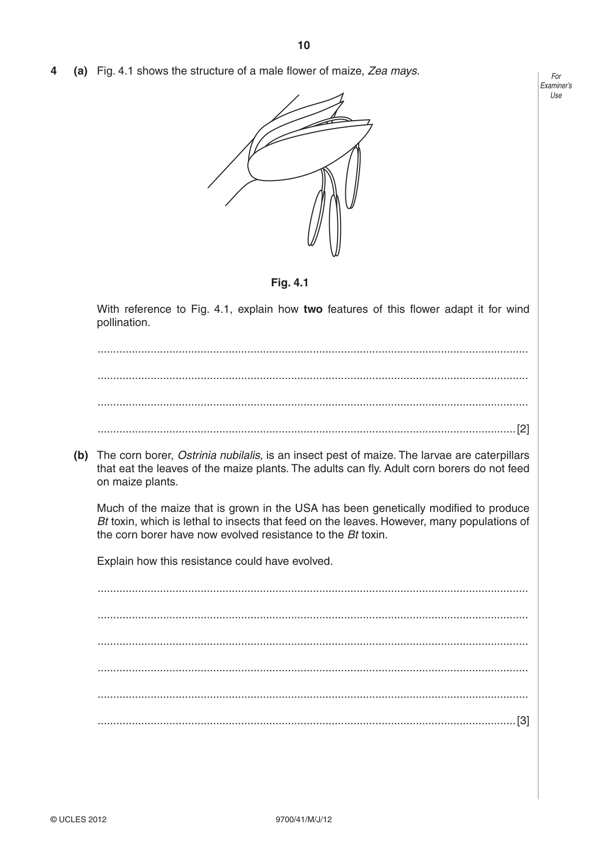 Cambridge A Level Biology 9700 2012 May/June Paper 4 · Variant 1 question paper, page 10 of 28