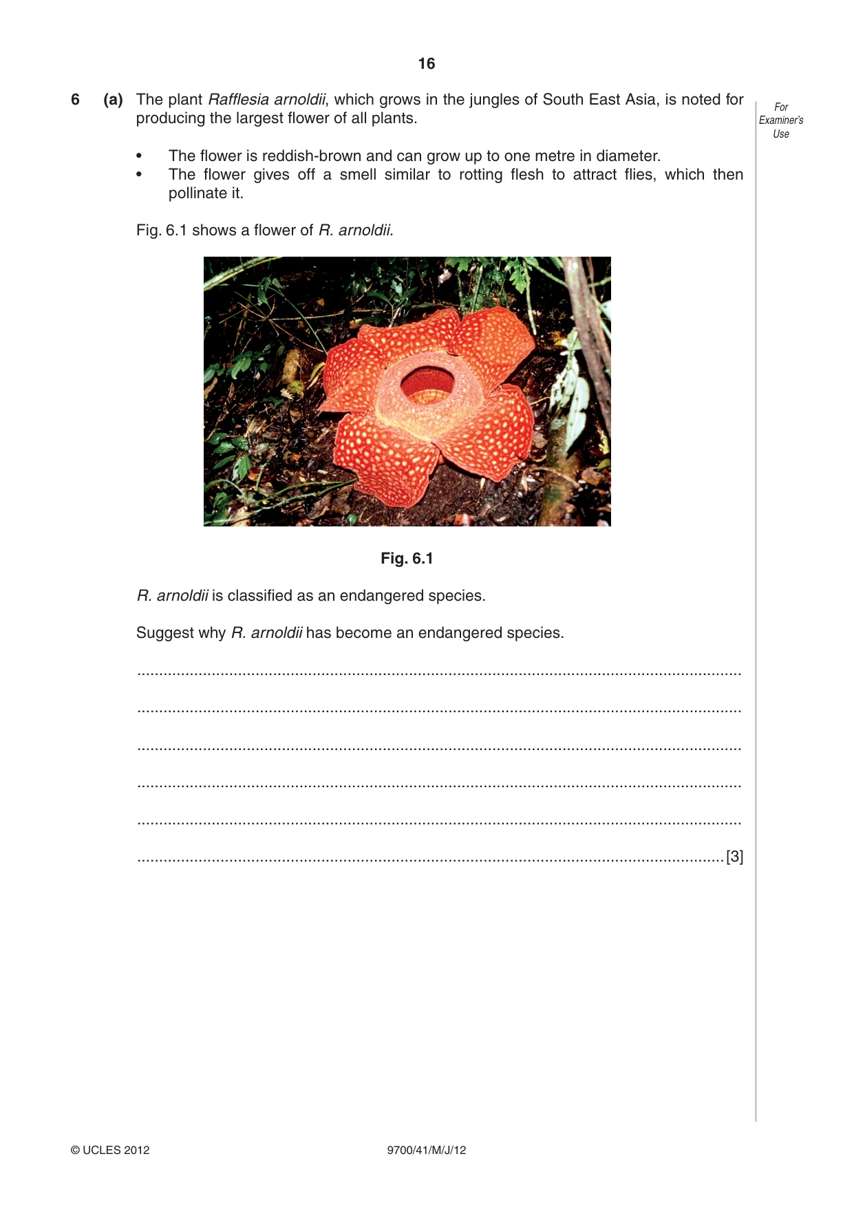 Cambridge A Level Biology 9700 2012 May/June Paper 4 · Variant 1 question paper, page 16 of 28