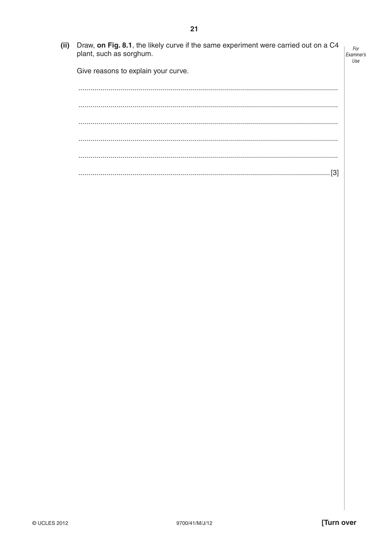 Cambridge A Level Biology 9700 2012 May/June Paper 4 · Variant 1 question paper, page 21 of 28