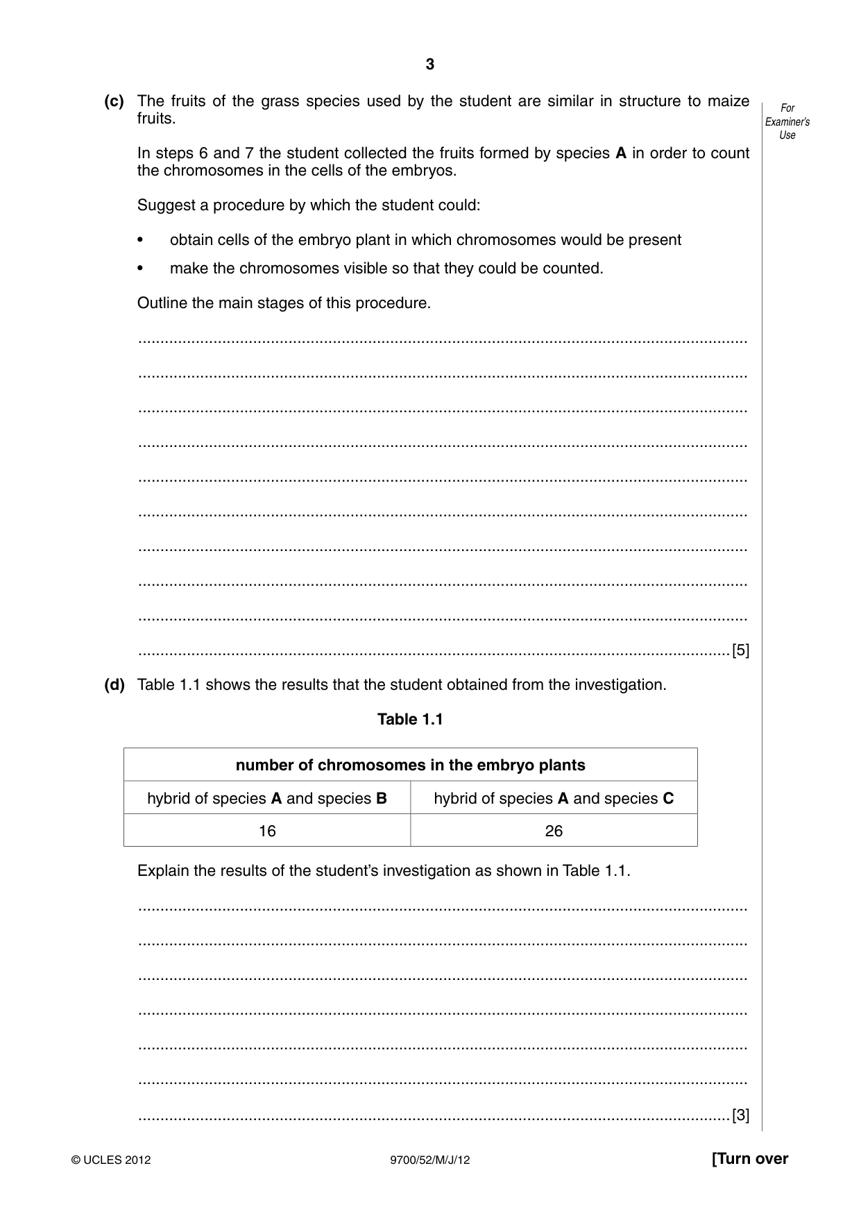Cambridge A Level Biology 9700 2012 May/June Paper 5 · Variant 2 question paper, page 3 of 8