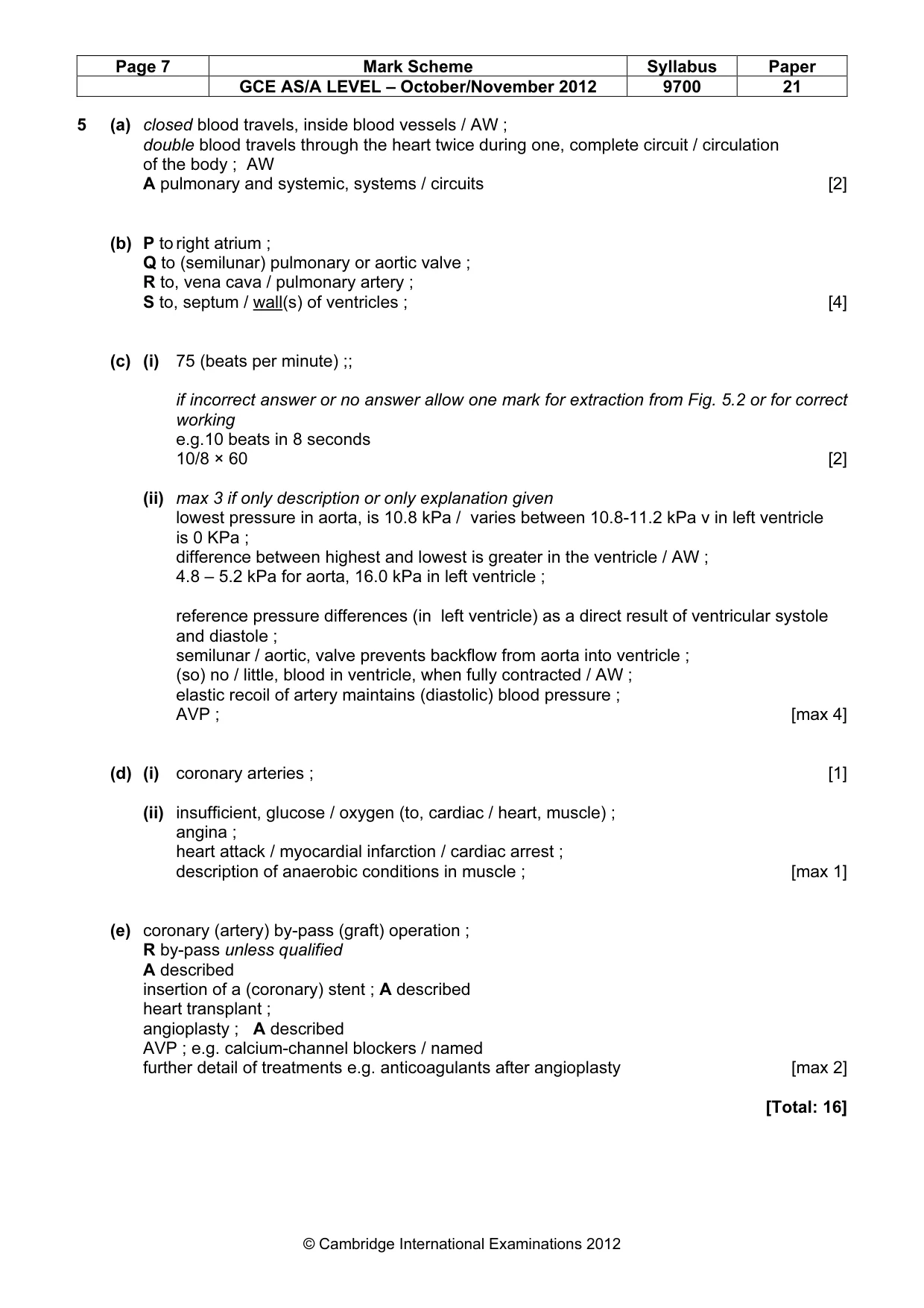 Mark scheme, page 7 of 7