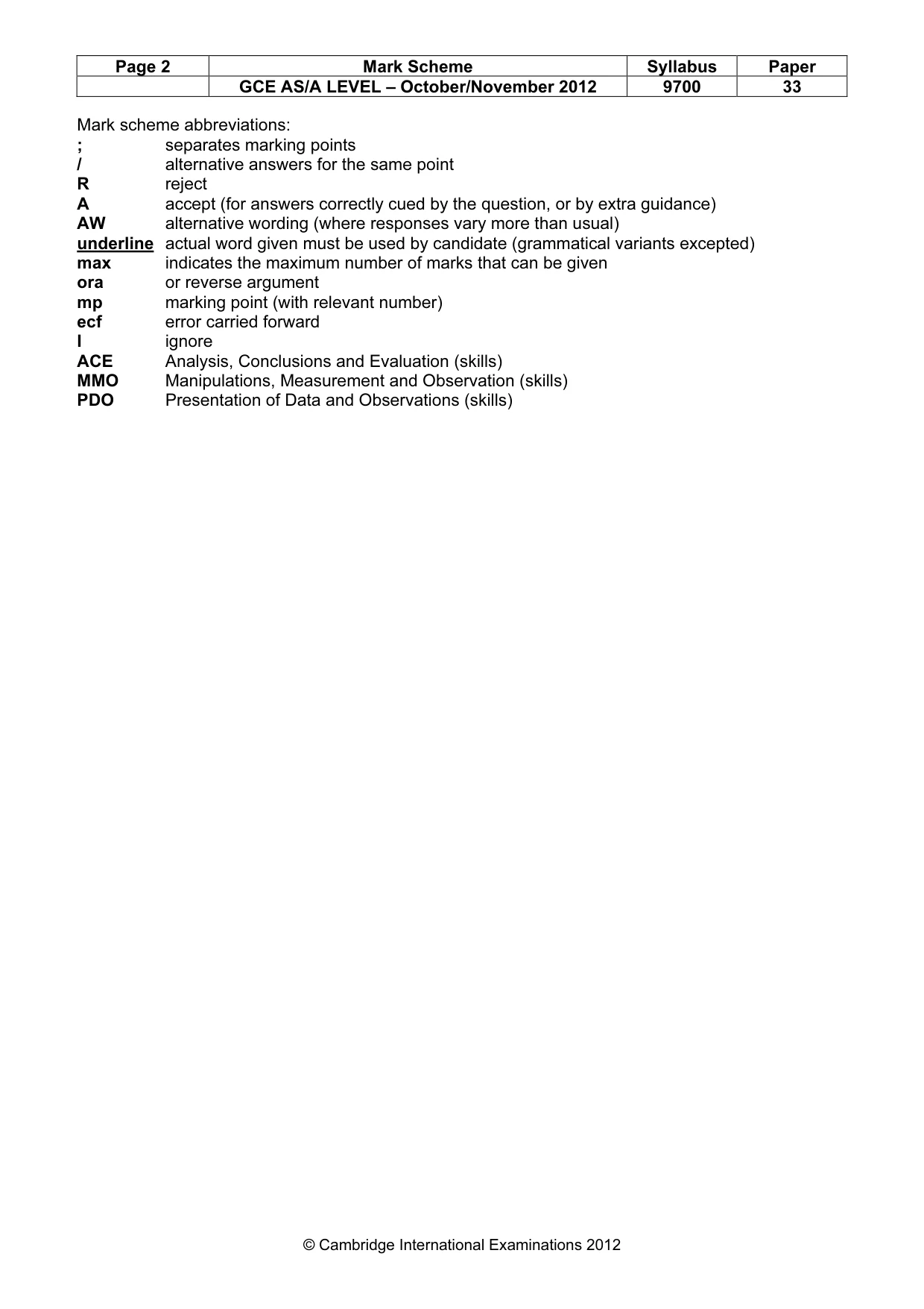 Mark scheme, page 2 of 11