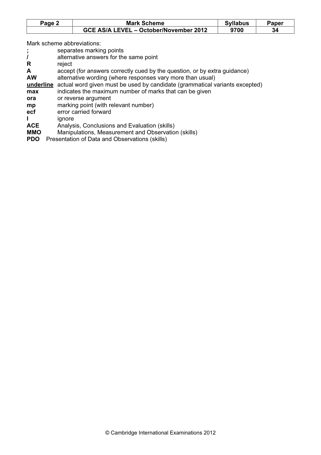 Mark scheme, page 2 of 11