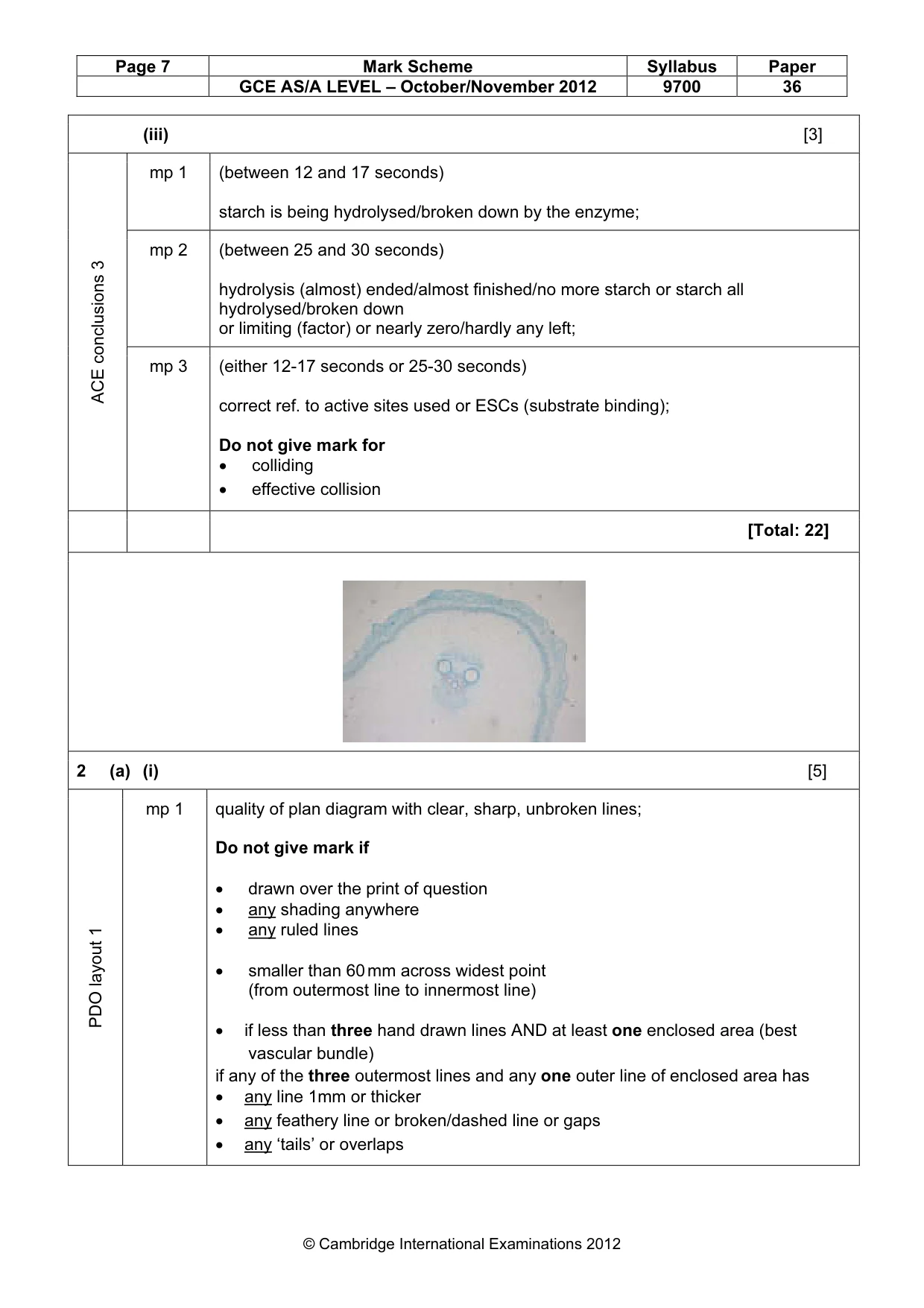 Mark scheme, page 7 of 10