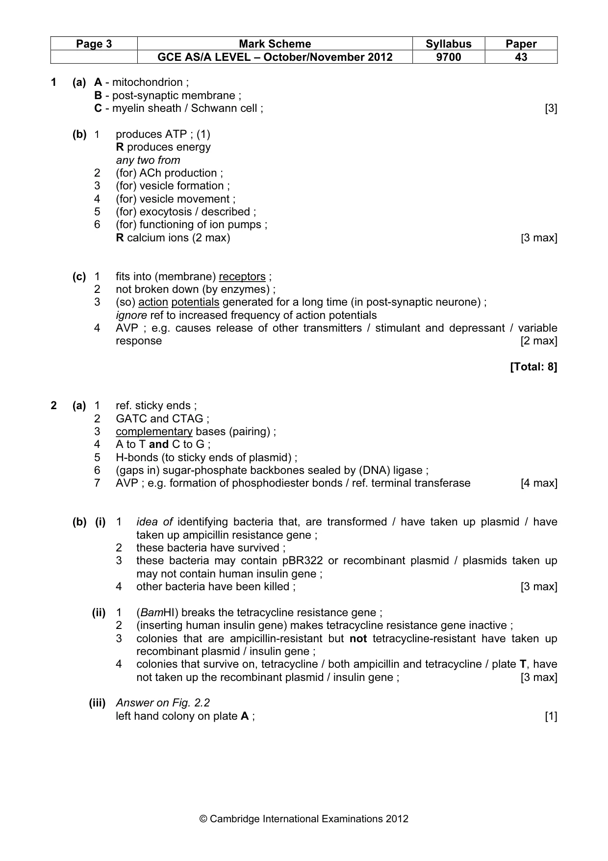 Mark scheme, page 3 of 10