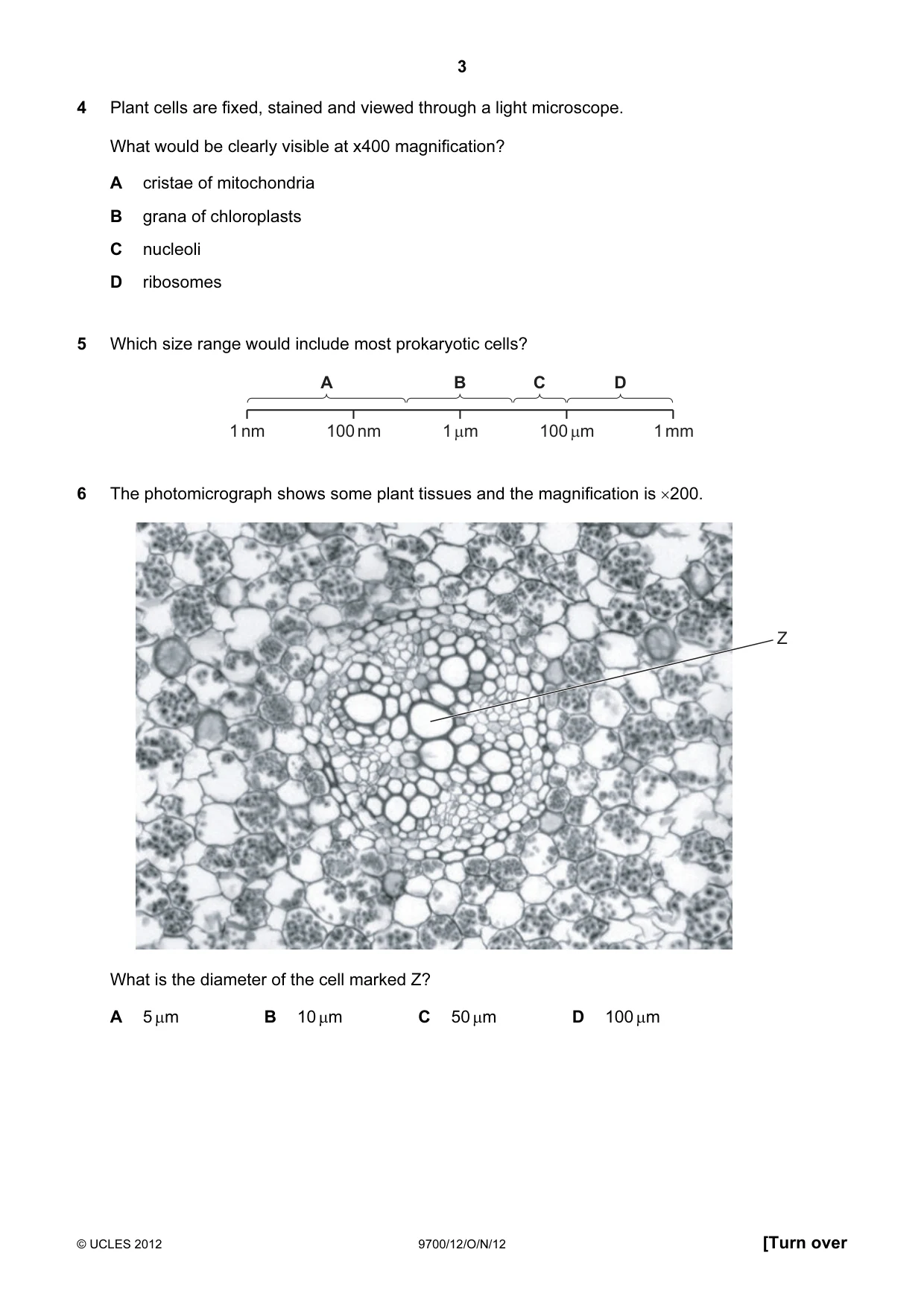 Cambridge A Level Biology 9700 2012 Oct/Nov Paper 1 · Variant 2 question paper, page 3 of 16