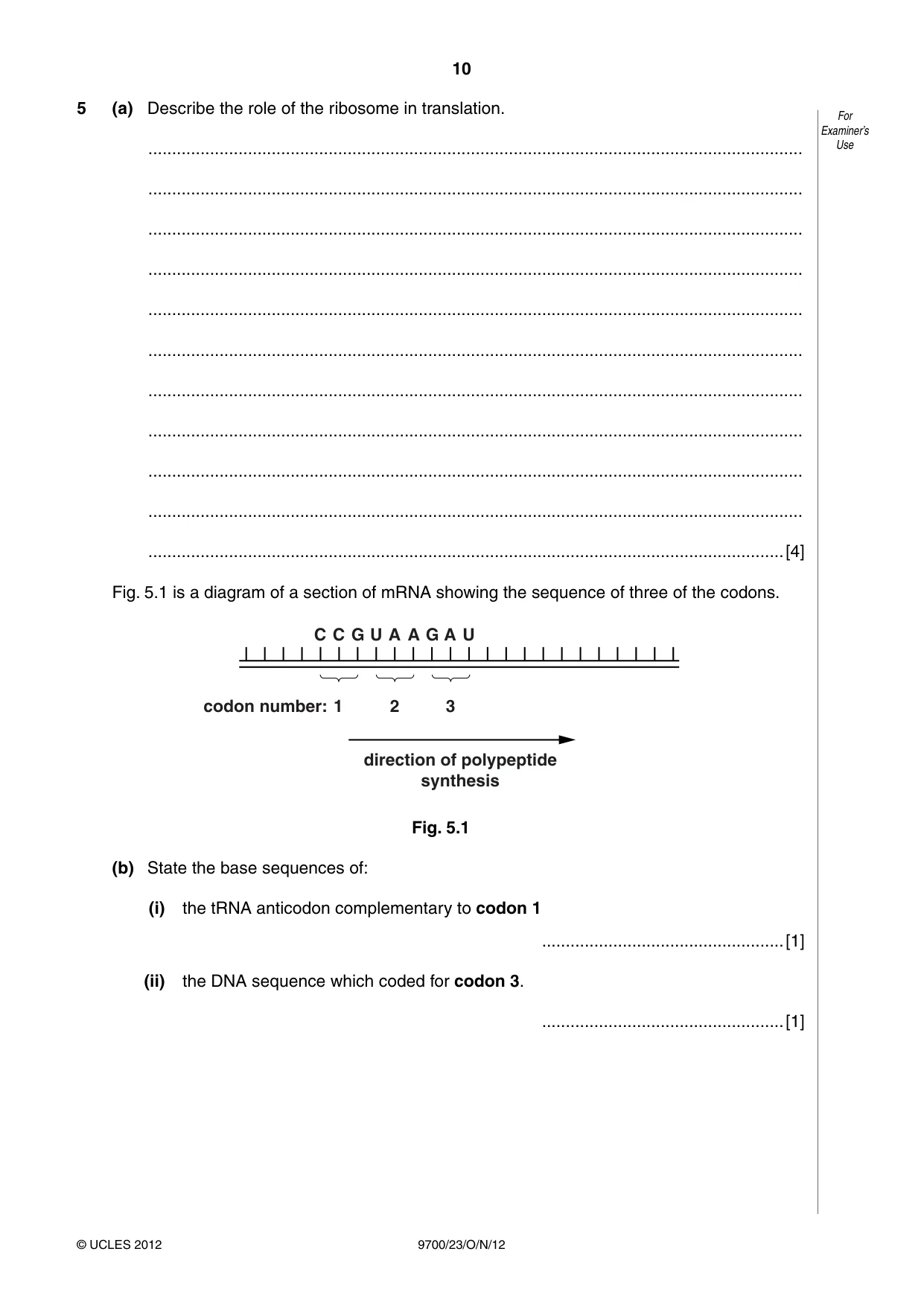 Cambridge A Level Biology 9700 2012 Oct/Nov Paper 2 · Variant 3 question paper, page 10 of 16