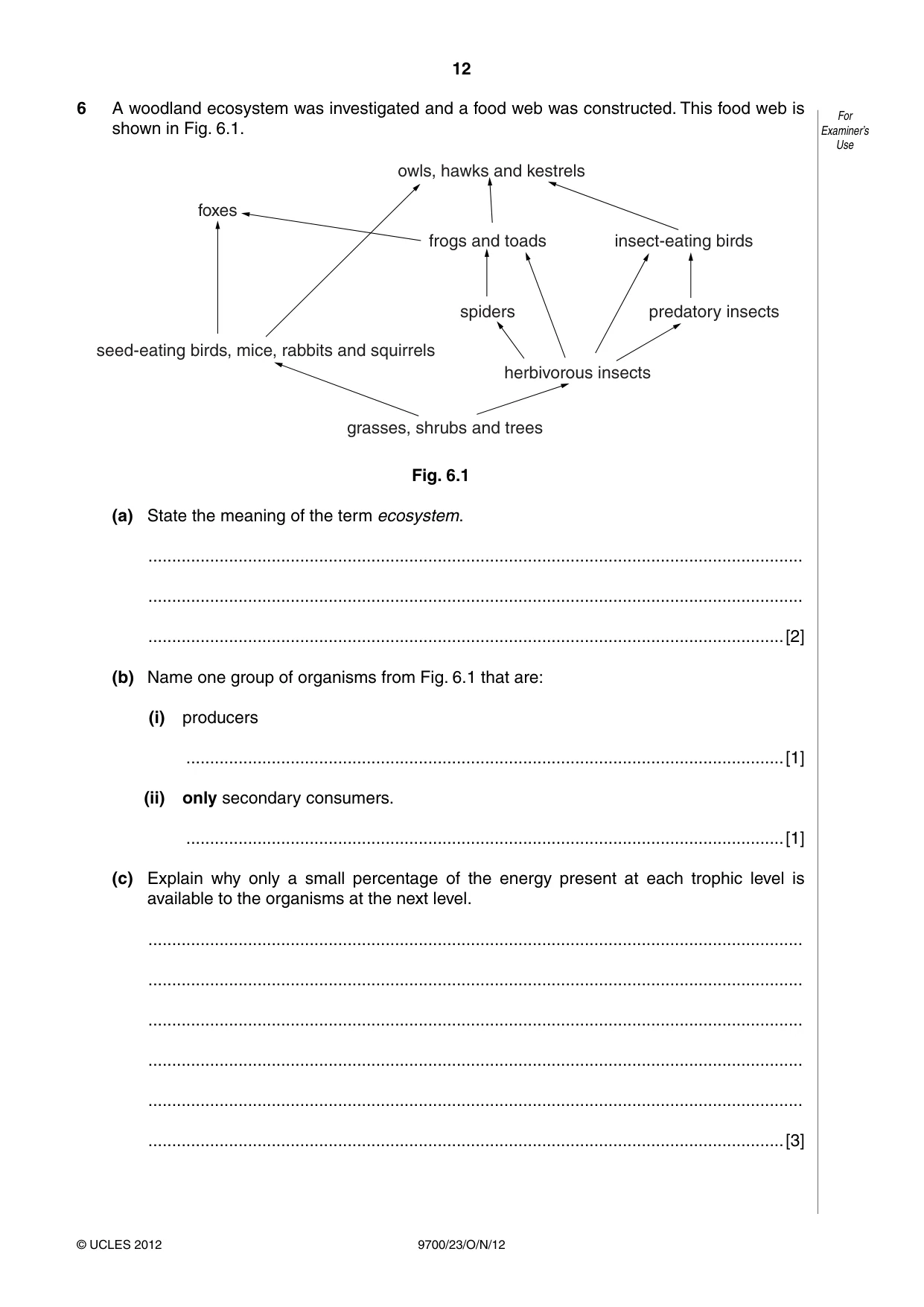 Cambridge A Level Biology 9700 2012 Oct/Nov Paper 2 · Variant 3 question paper, page 12 of 16