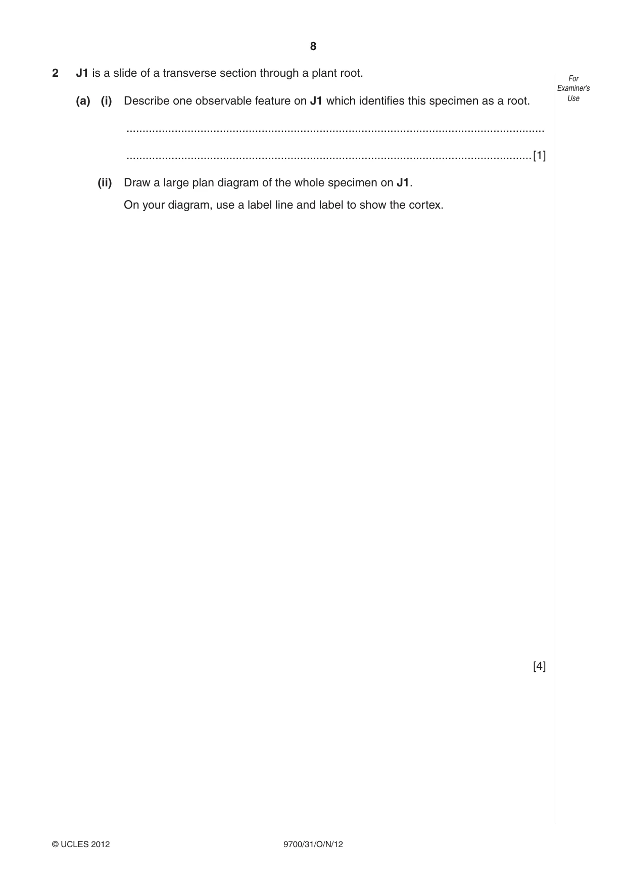 Cambridge A Level Biology 9700 2012 Oct/Nov Paper 3 · Variant 1 question paper, page 8 of 12